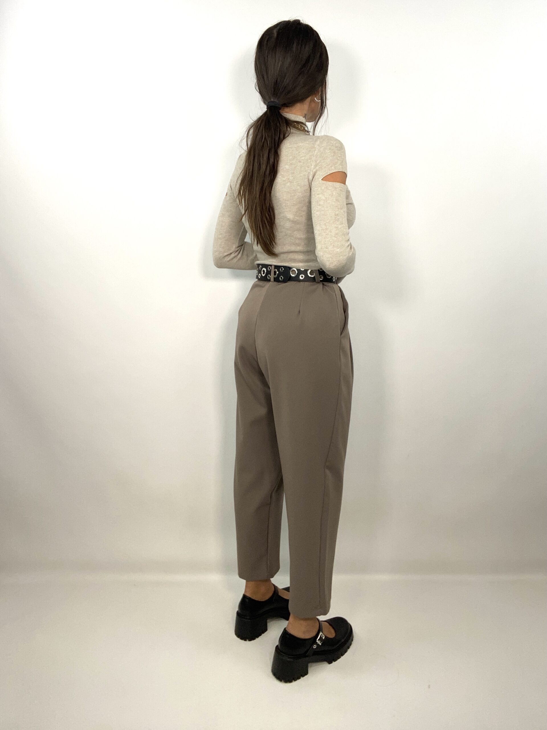 New Pantaloni Doppia Pinces - Fango