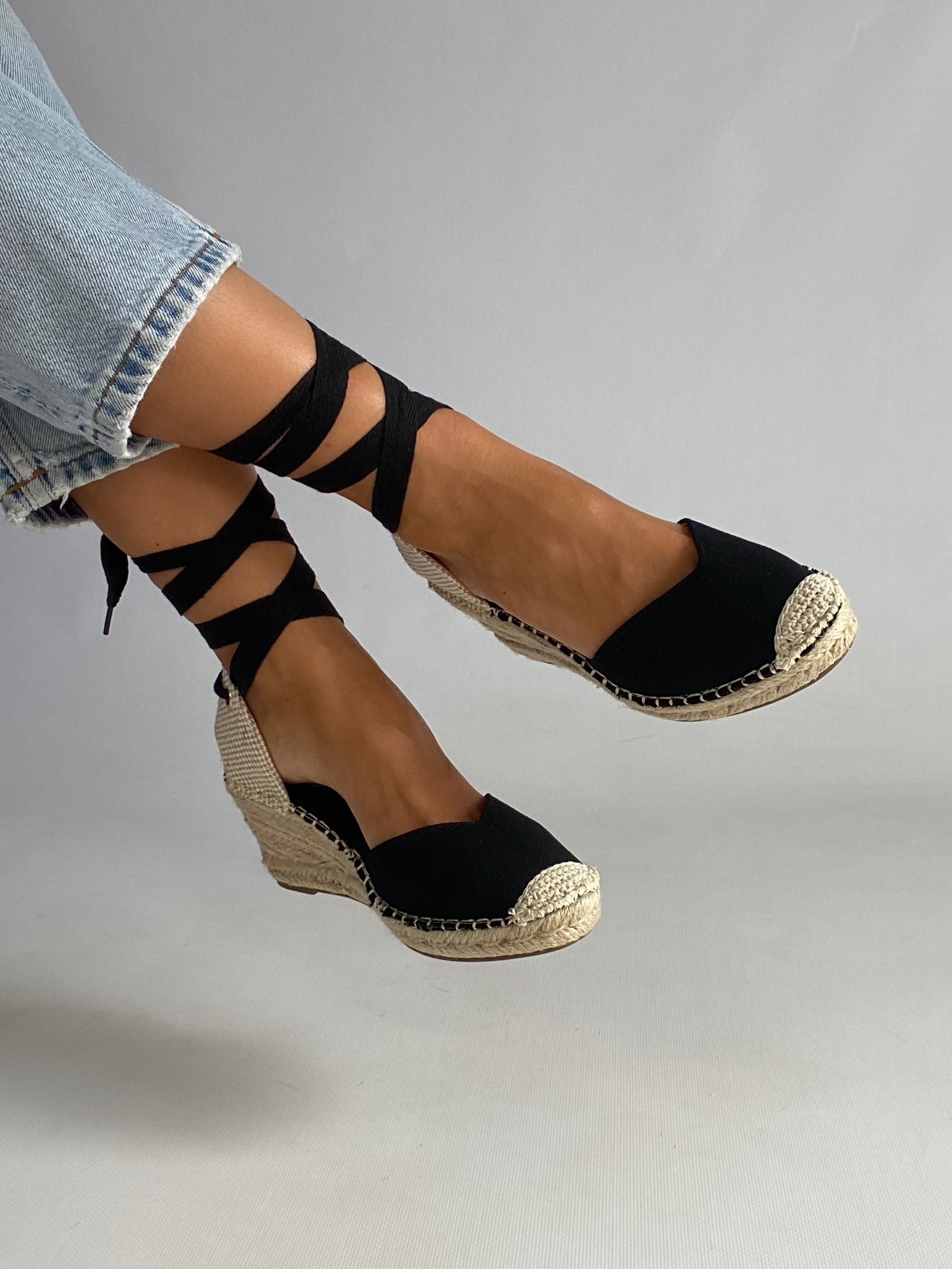 Espadrillas Lacci alla Schiava - Nero