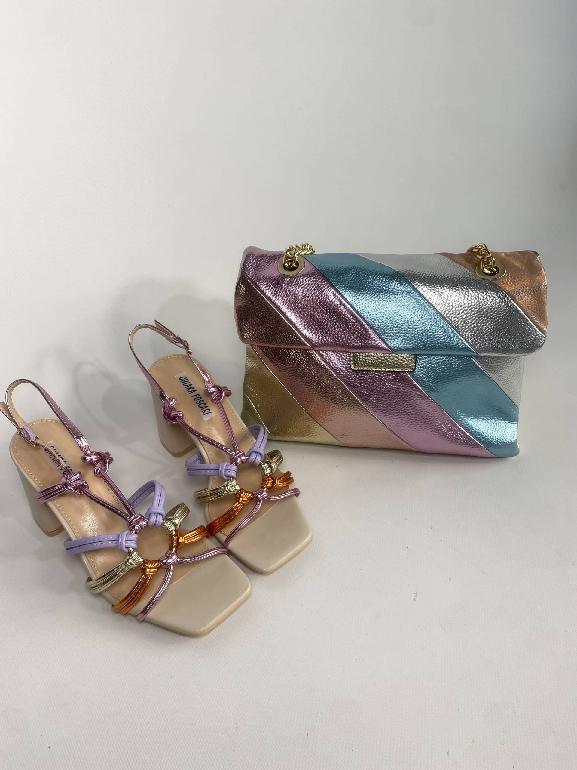 Sandali Michelle Comfort Heels - Multicolor / Fucsia