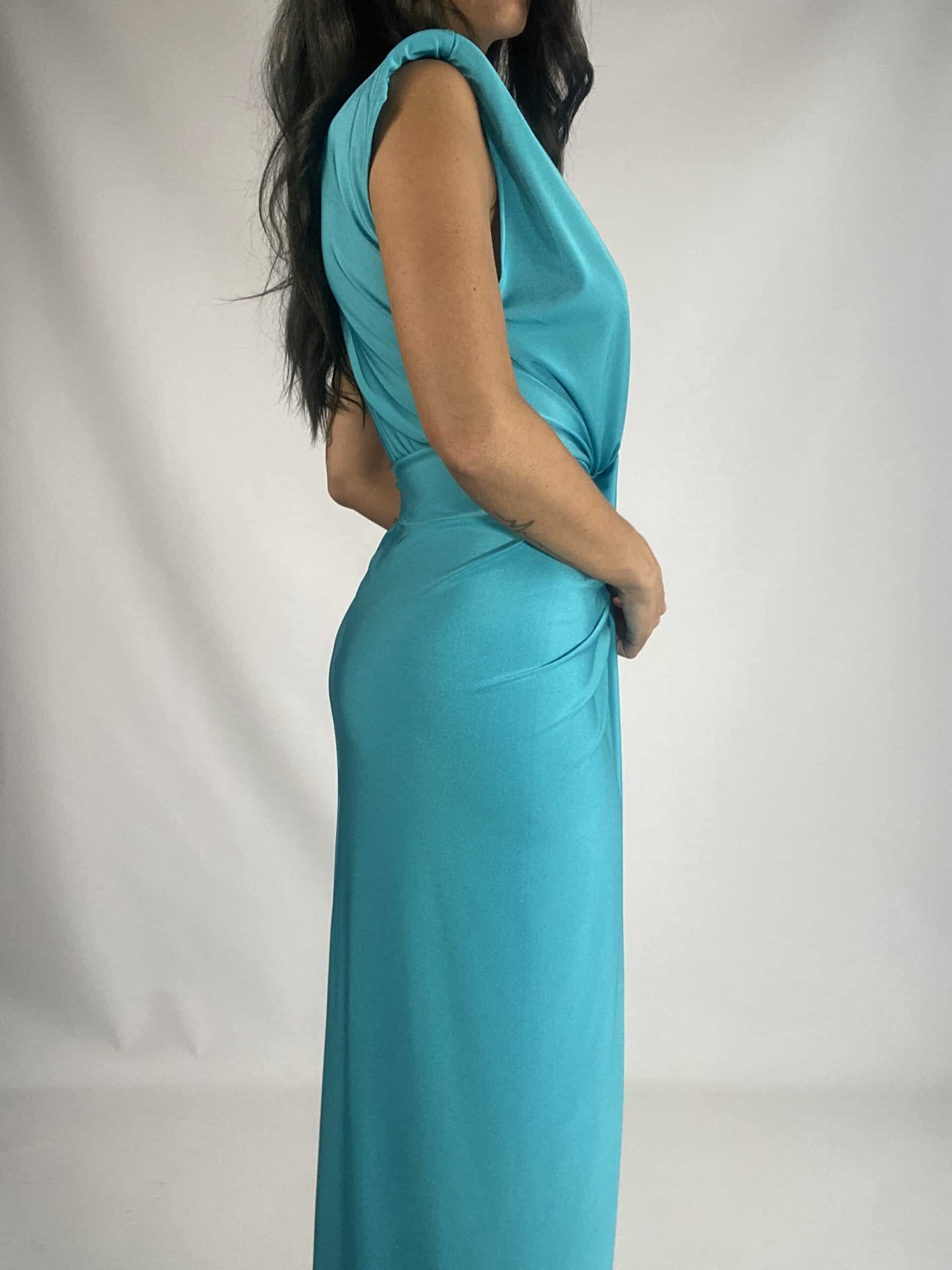 Maxi Dress 80s - Azzurro
