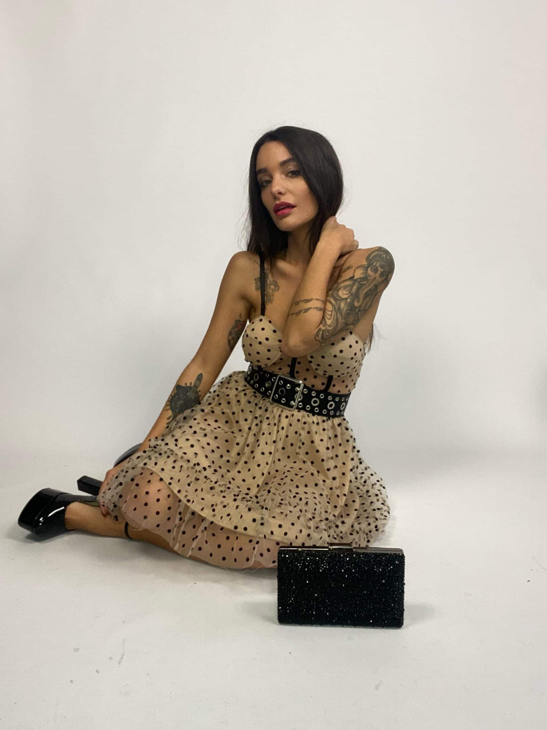 Vestito Polka Doll - Nude