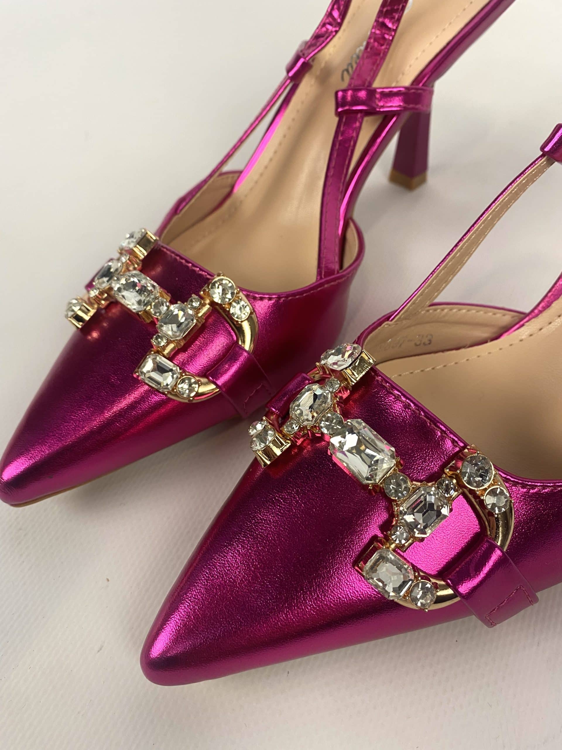 Slingback Morsetto Gioiello - Fucsia