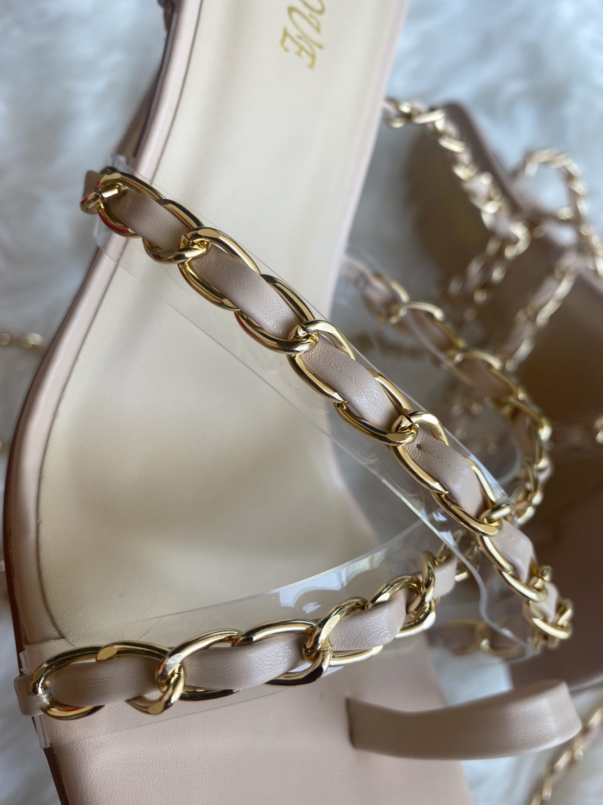 Sandali Chains Alla Schiava - Nude