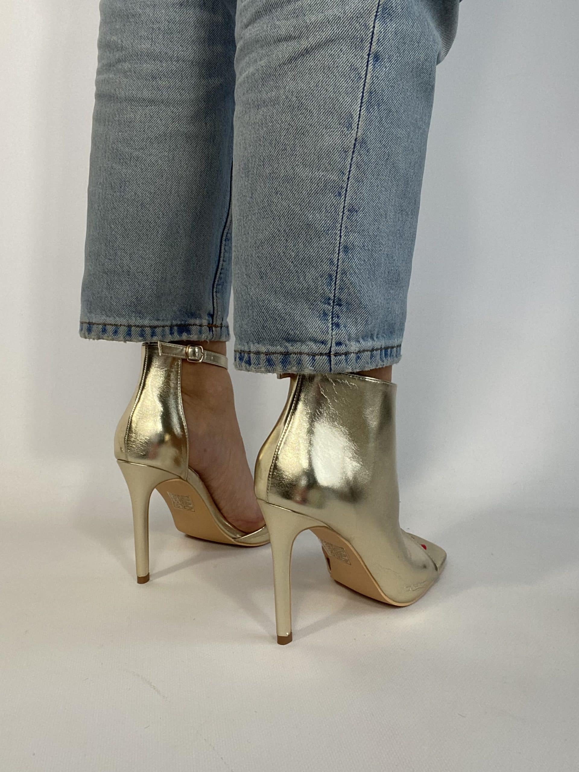 Tronchetto cut out spuntato - Simil Pelle Oro Opaco