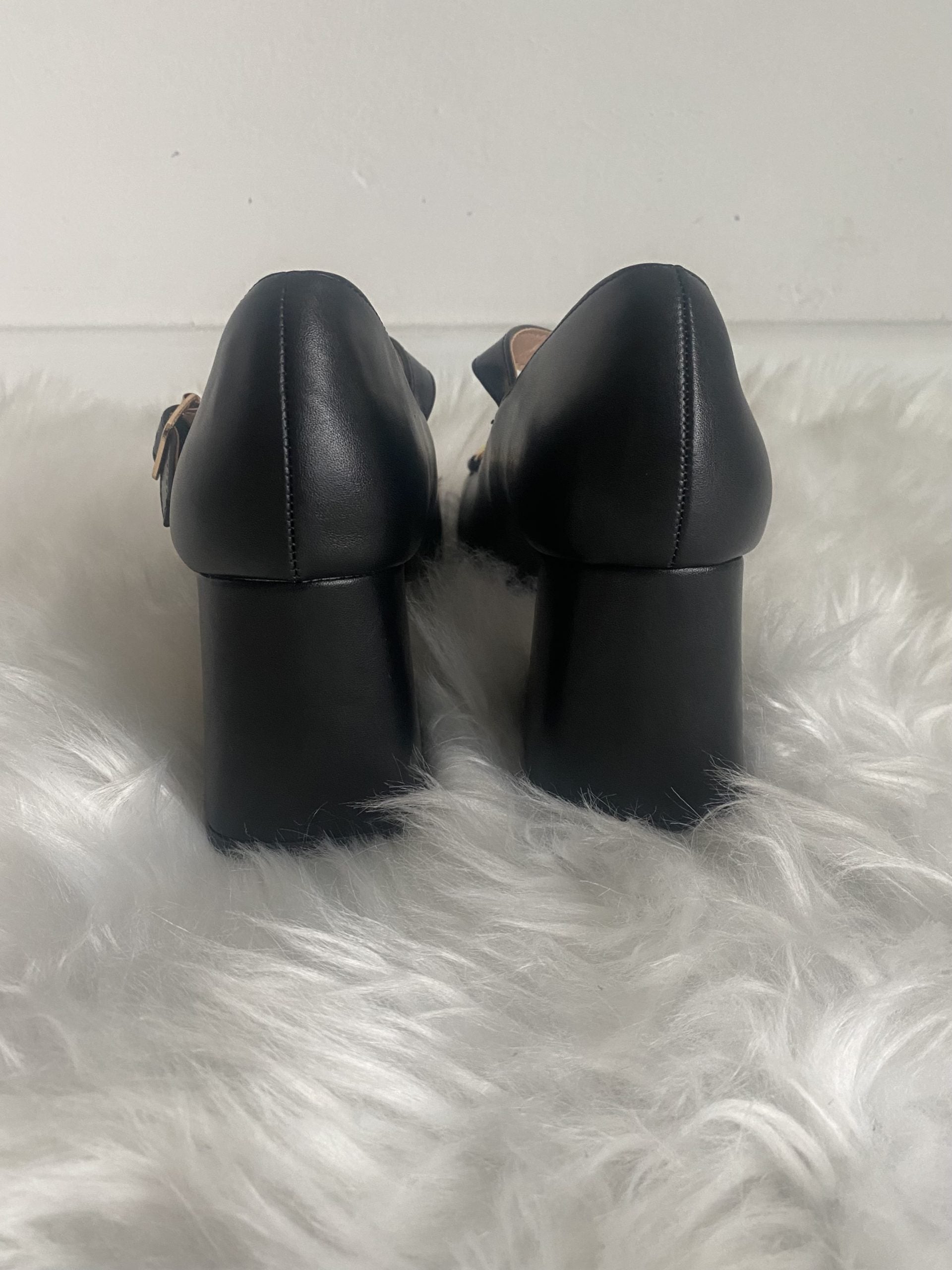 Mary Jane Morsetto Dorato - Nero Opaco