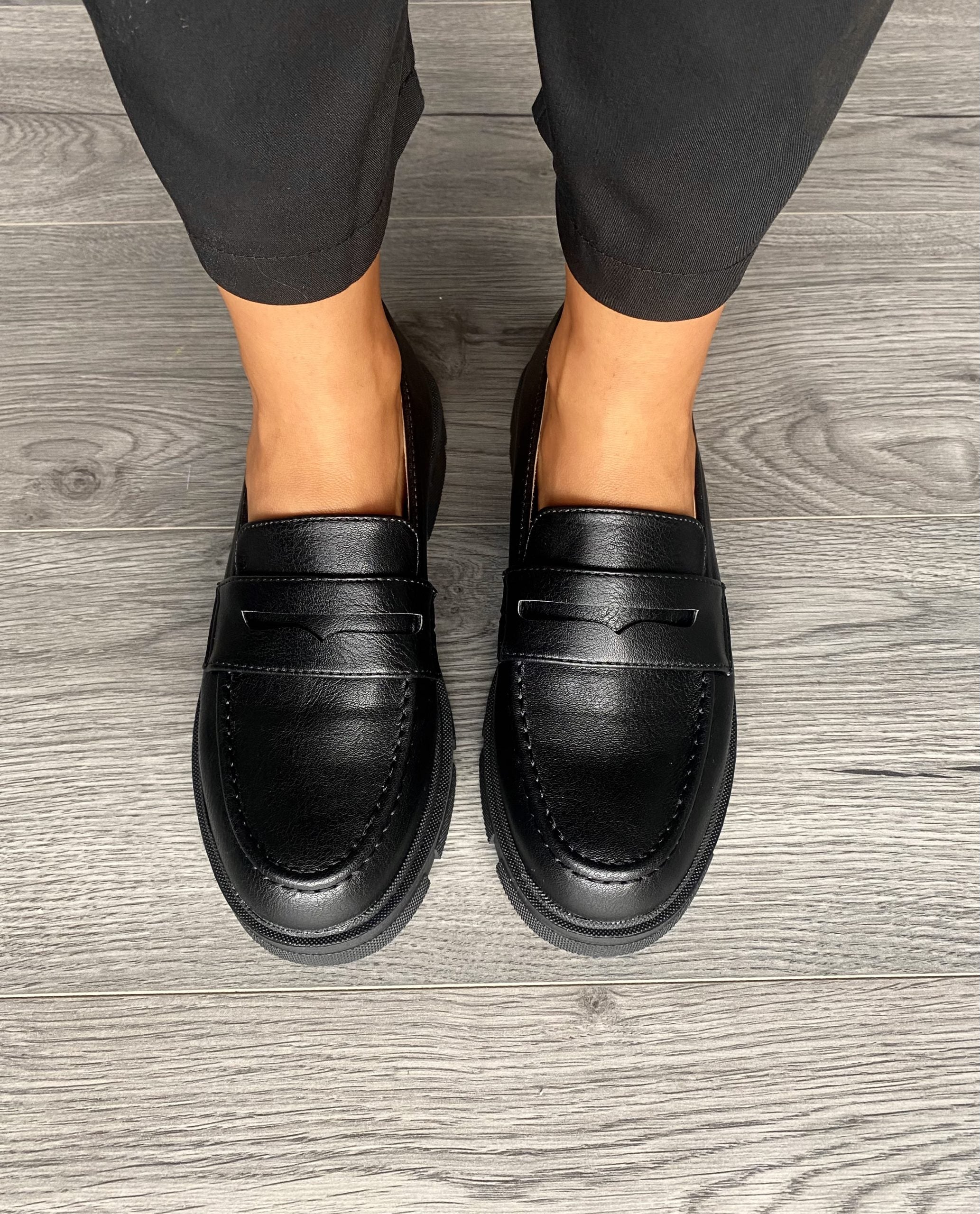 Decollete Platform Morsetto Dorato - Nero