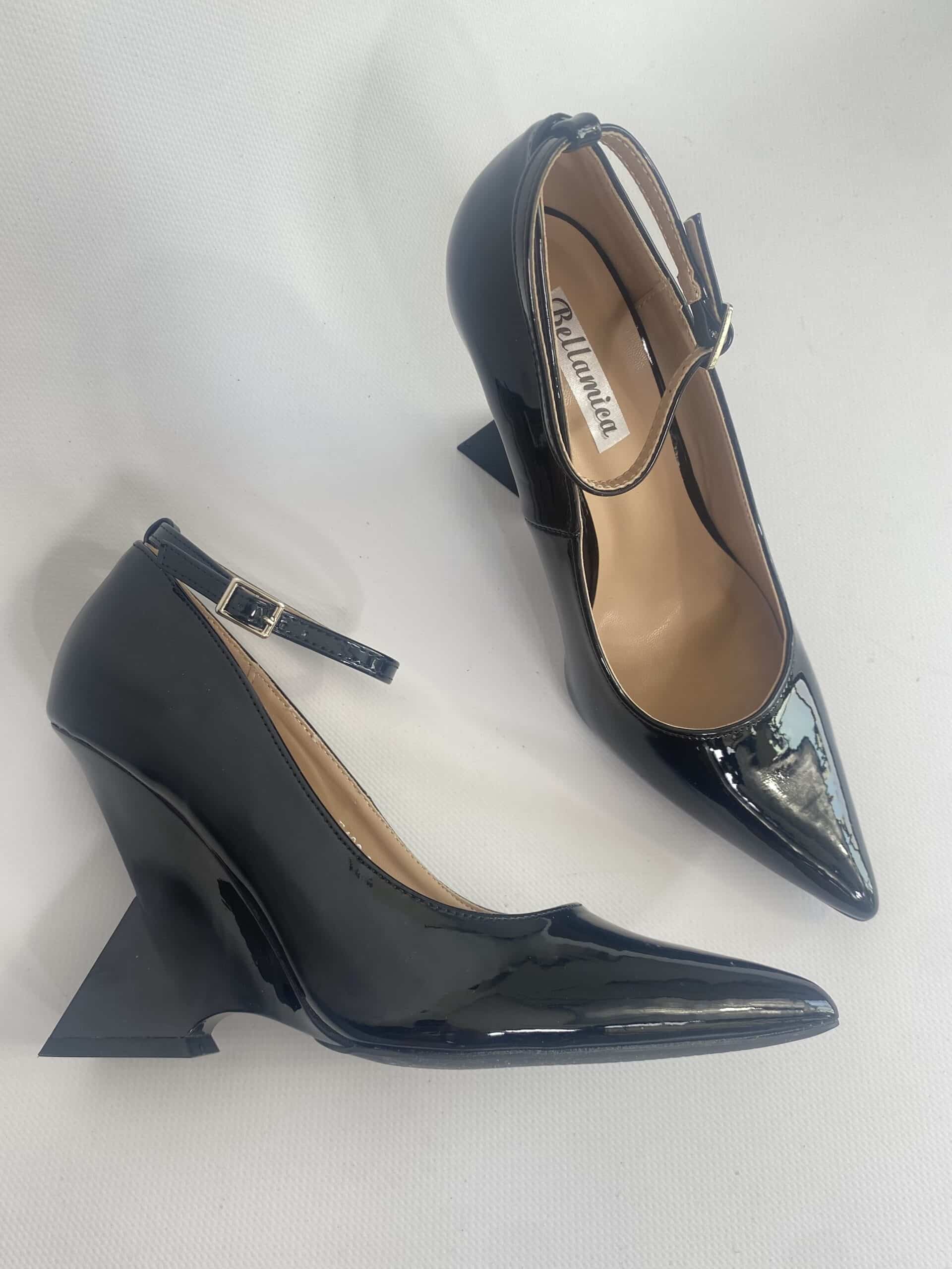 Decollete Tacco Scultoreo  - Vernice Nero