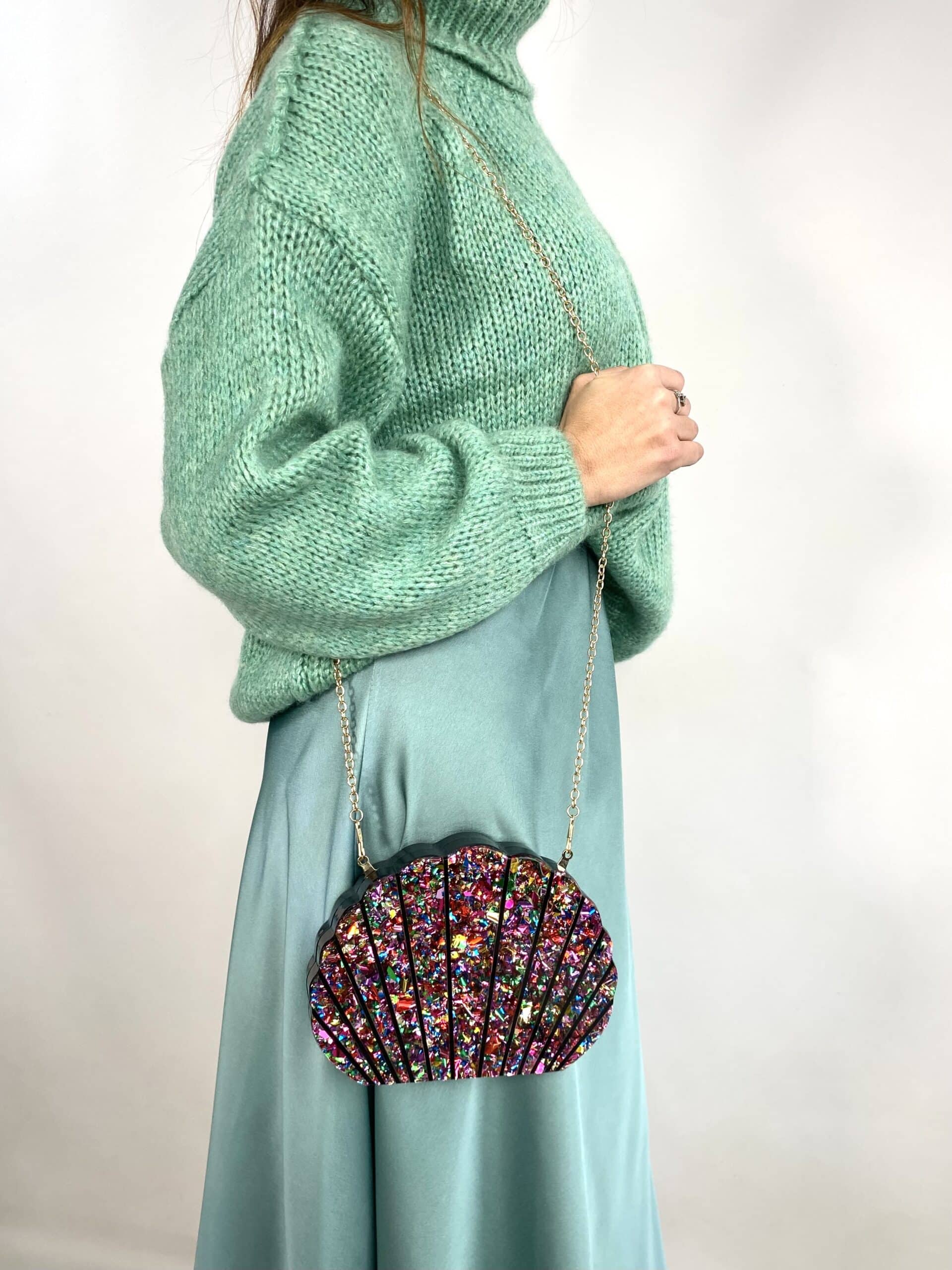 Clutch Conchiglia - Multicolor / Nero