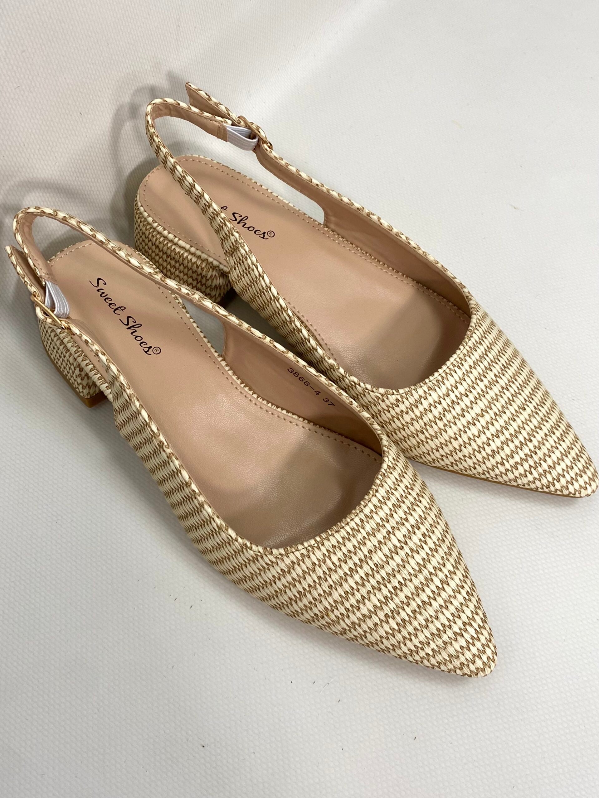 Slingback Baby Rafia - Beige