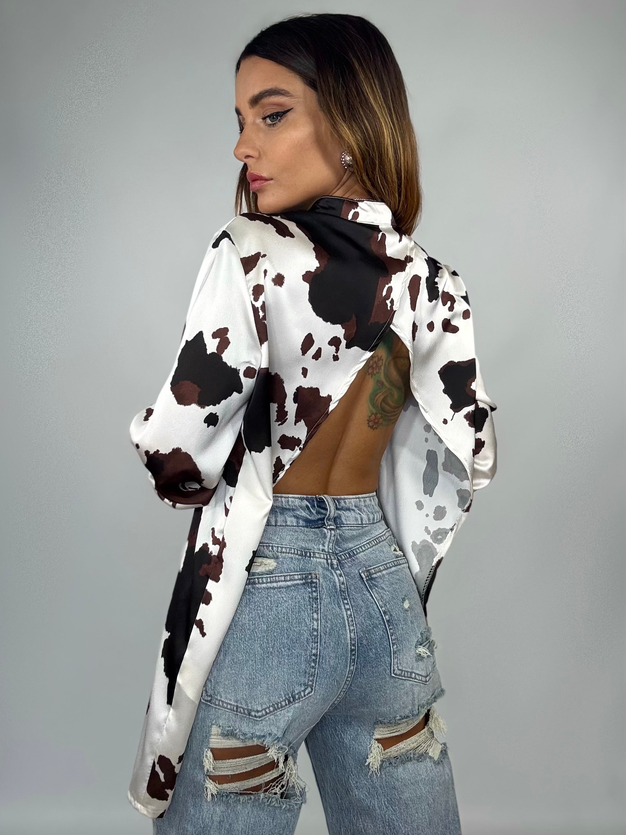 Jeans Boyfriend con Strappi - Denim Sabbiato