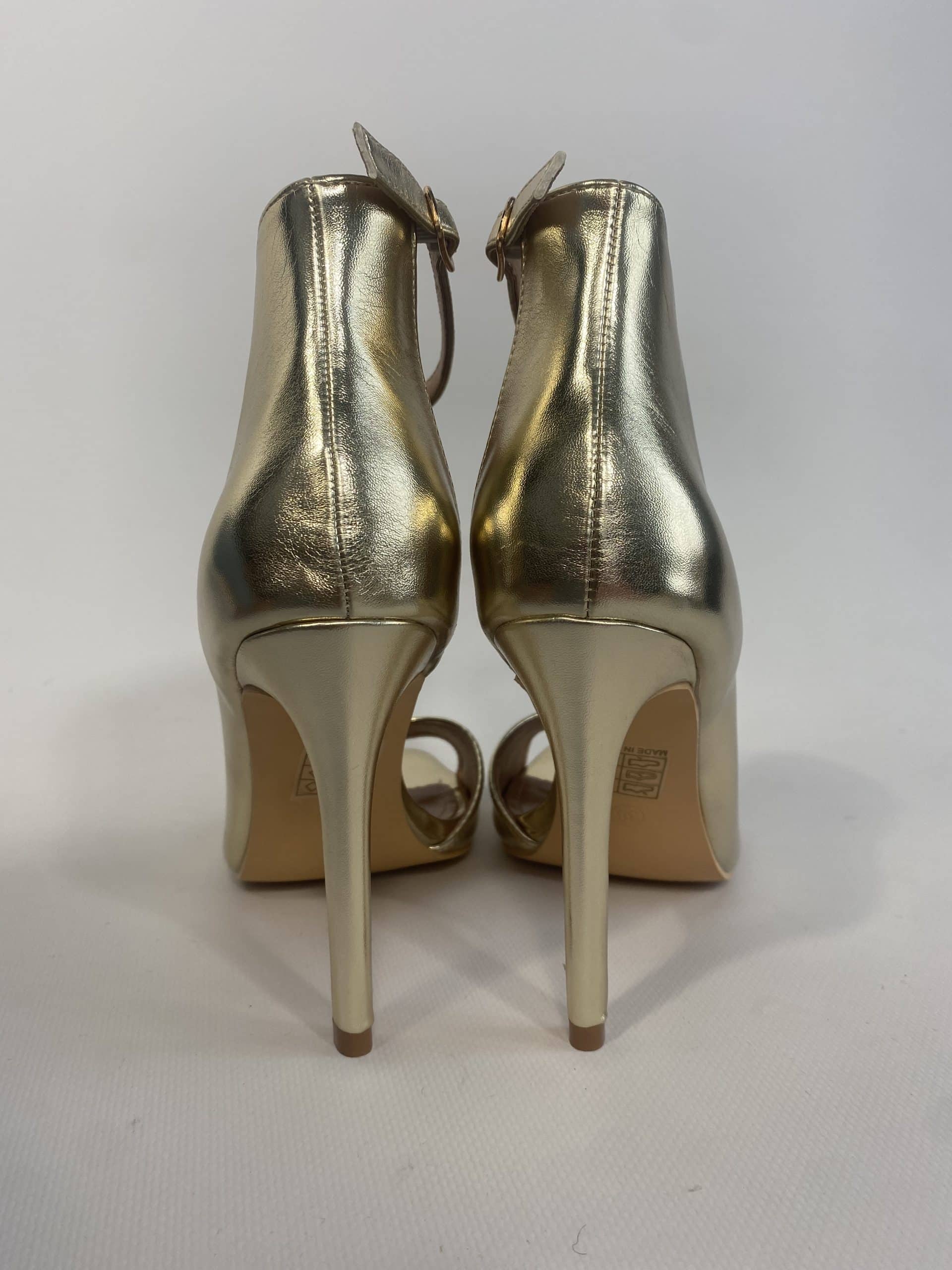 Tronchetto cut out spuntato - Simil Pelle Oro Opaco