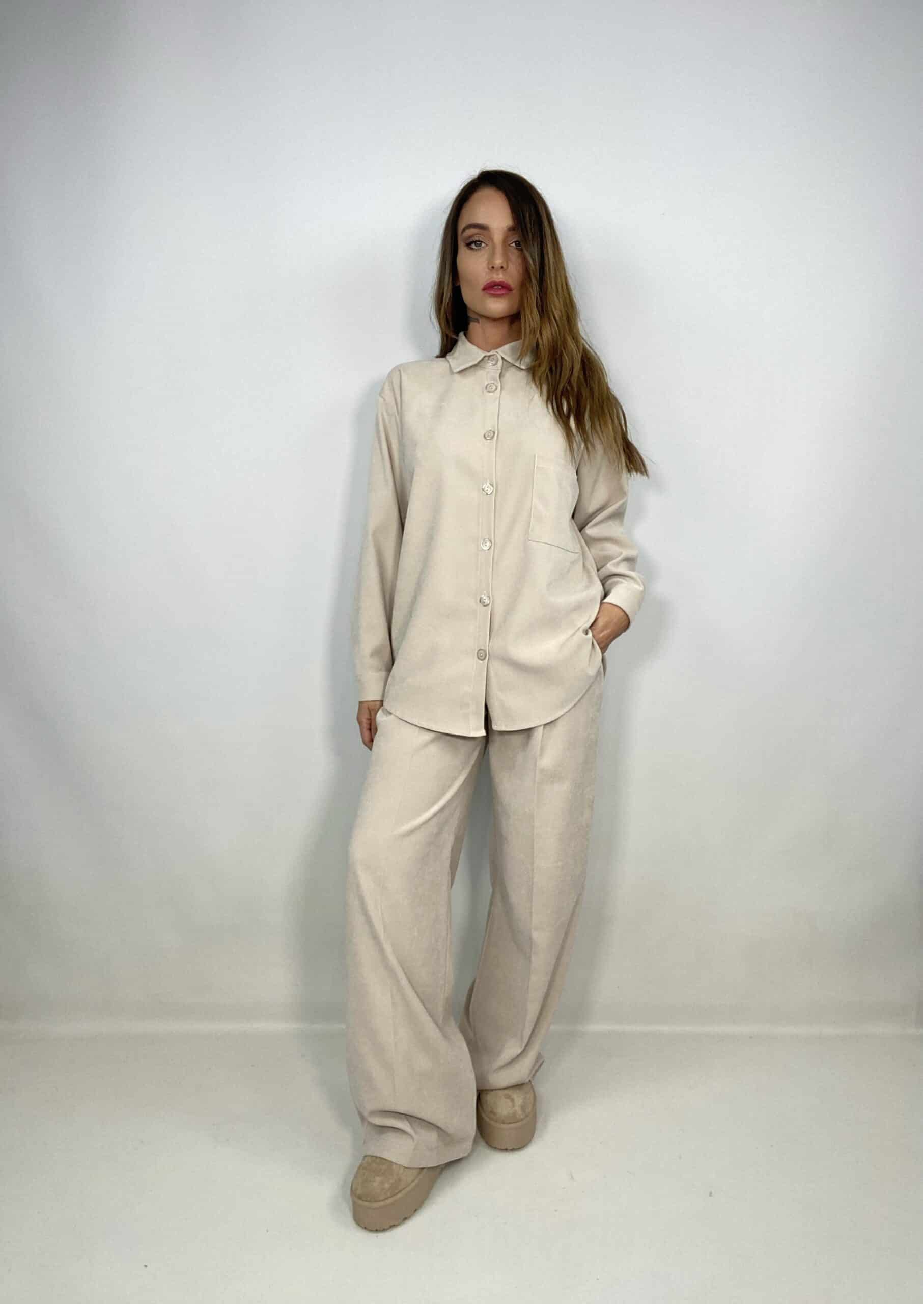 Camicia Completo Top Quality - Velluto Beige