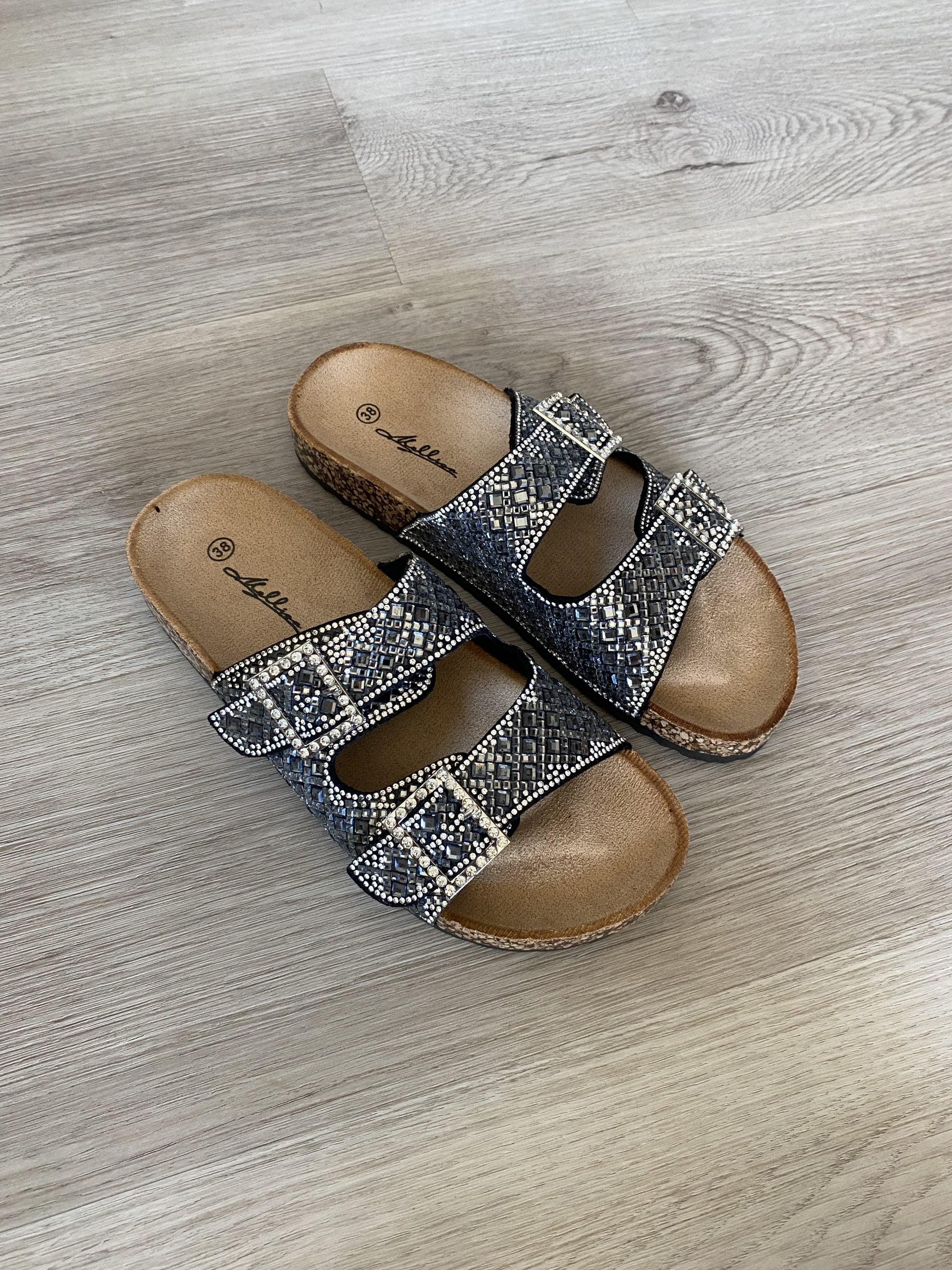 Sandali Birk Strass - Nero