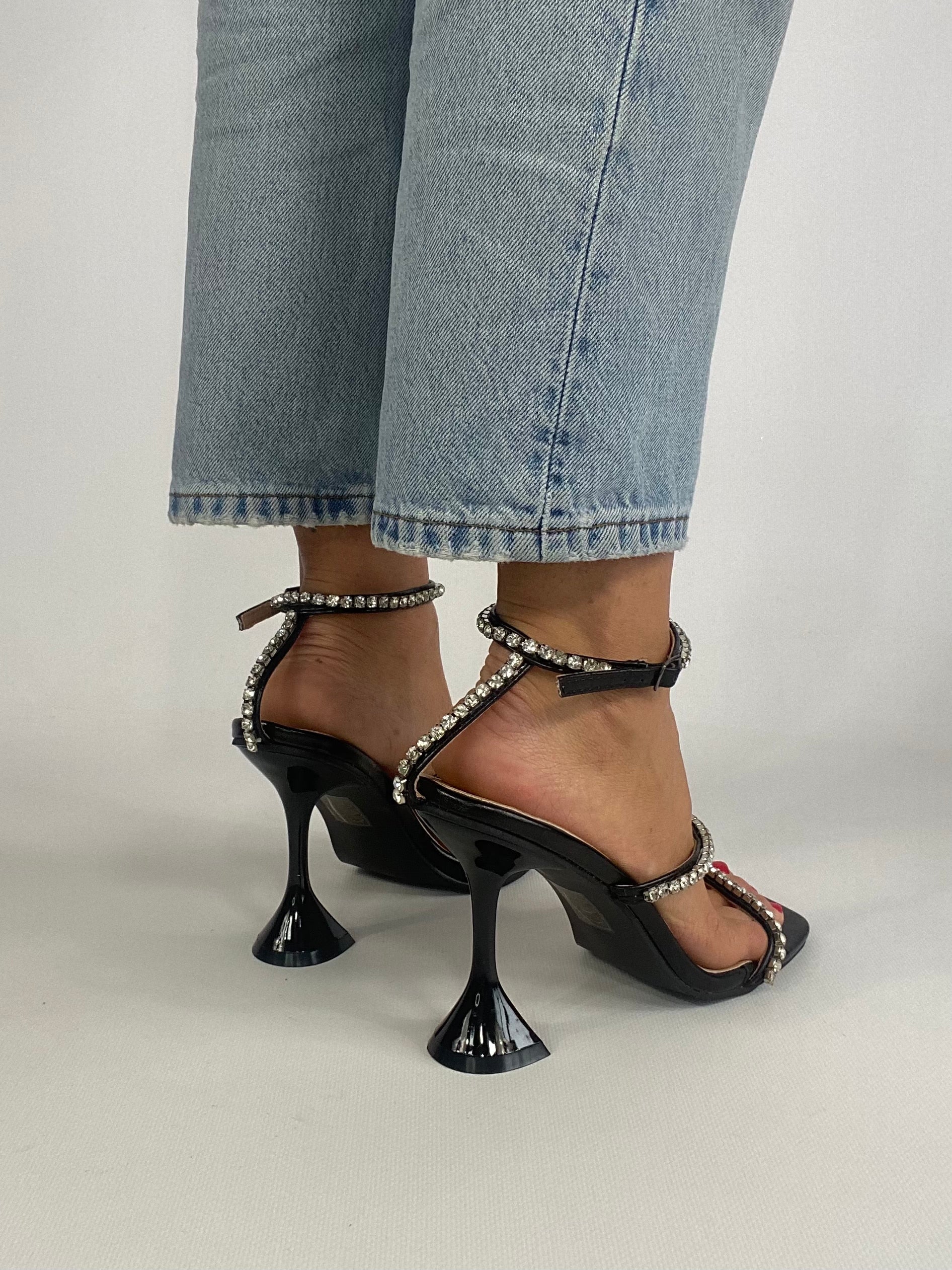 Sandali Gioiello Mina - Nero