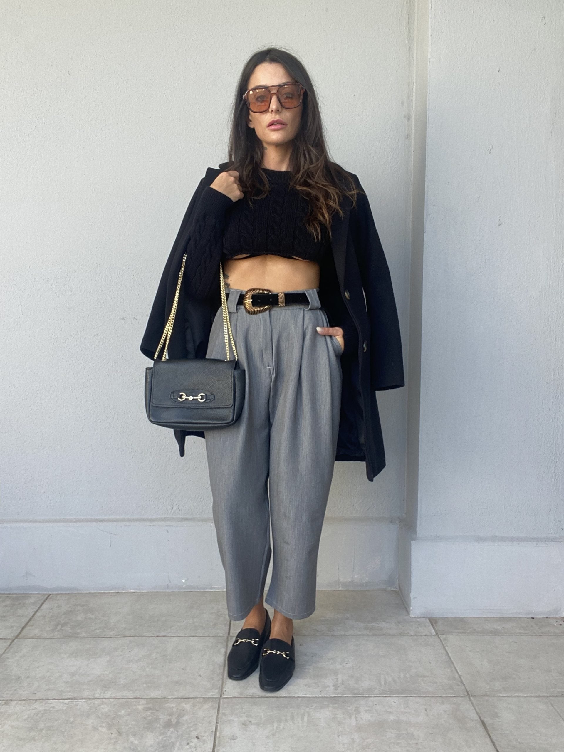 Pantaloni Completo Pinces - Grigio Scuro