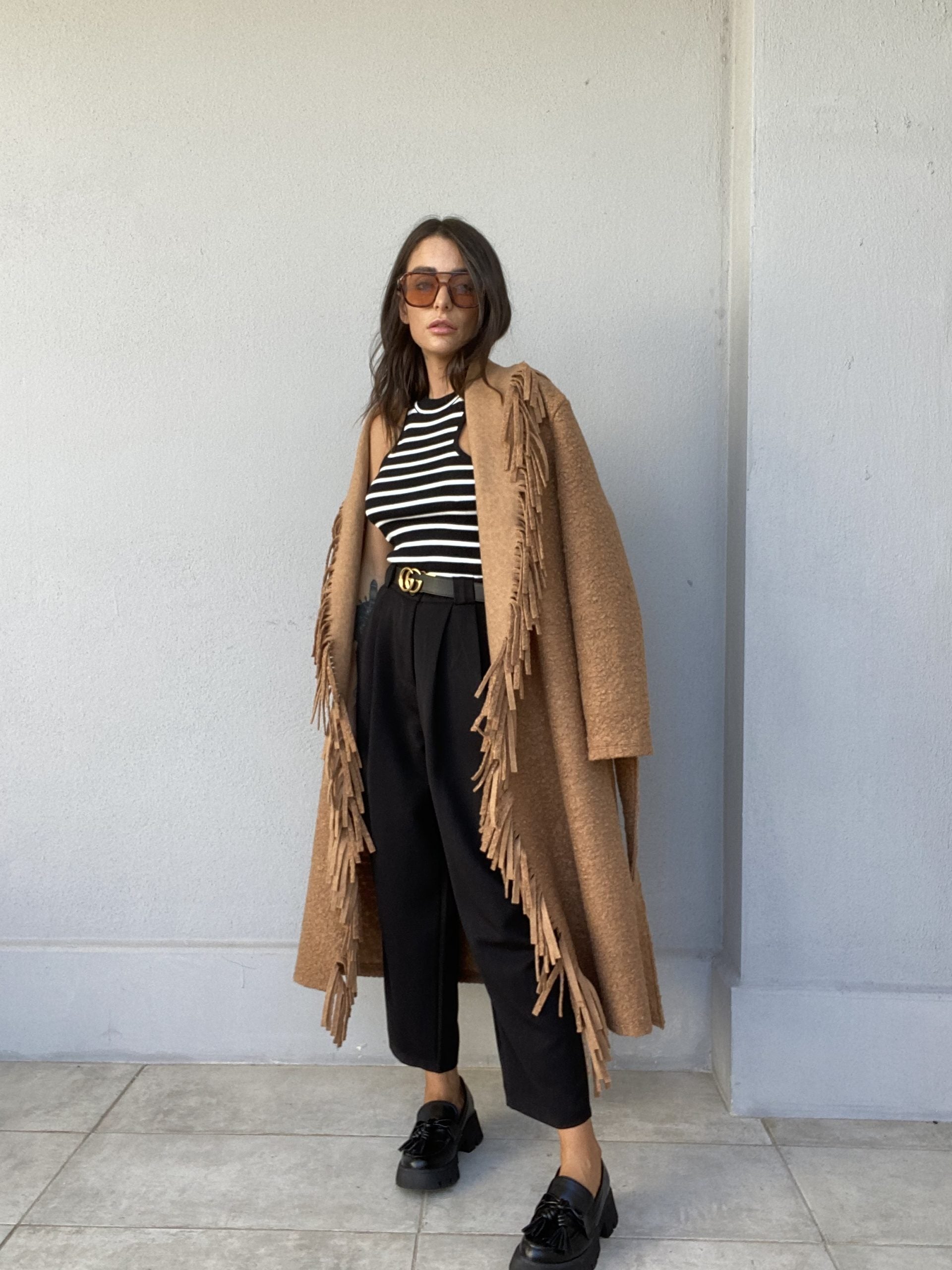 Top Costine Righe - Nero / Bianco