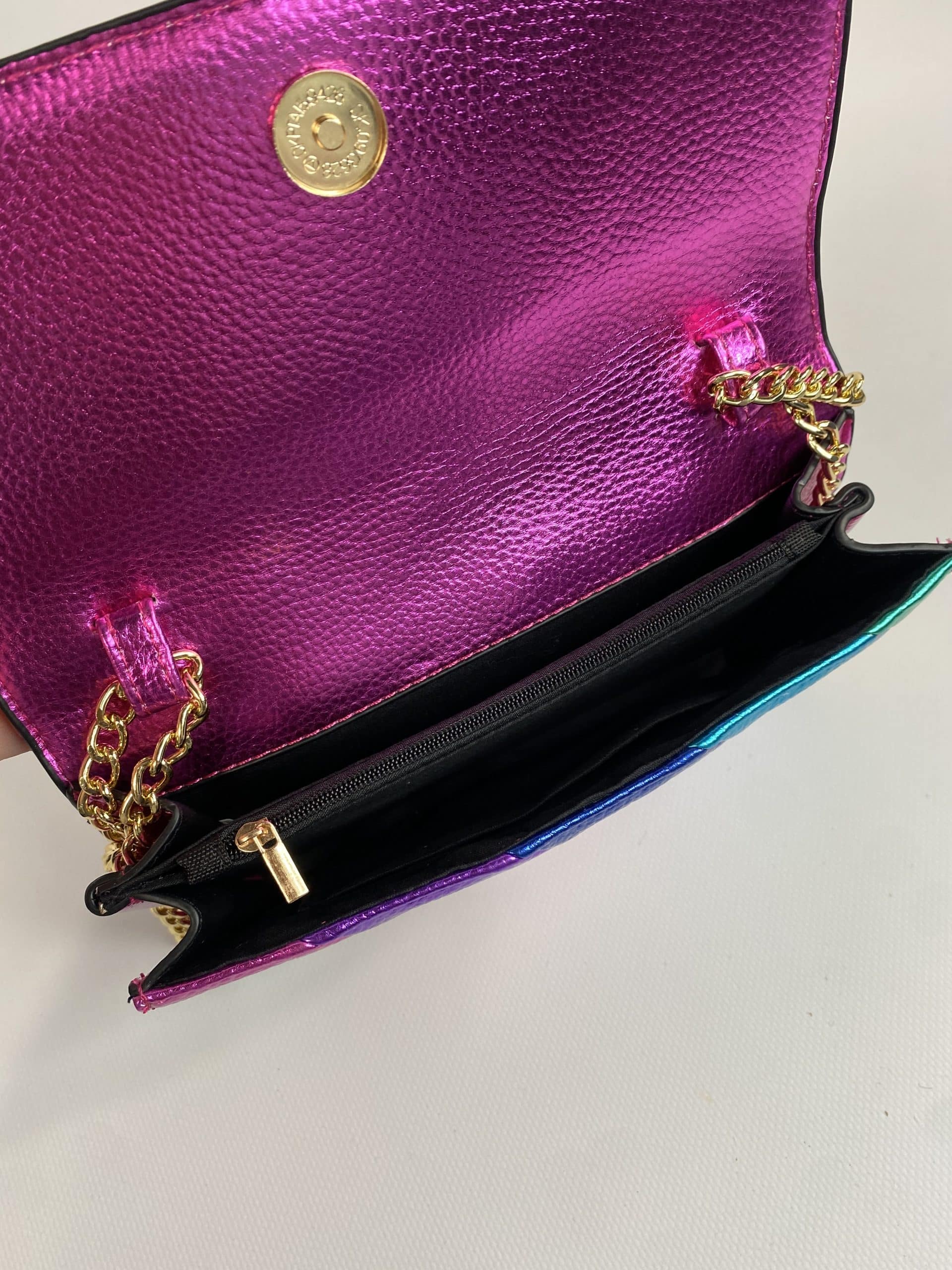 Clutch Multicolor con Tracolla