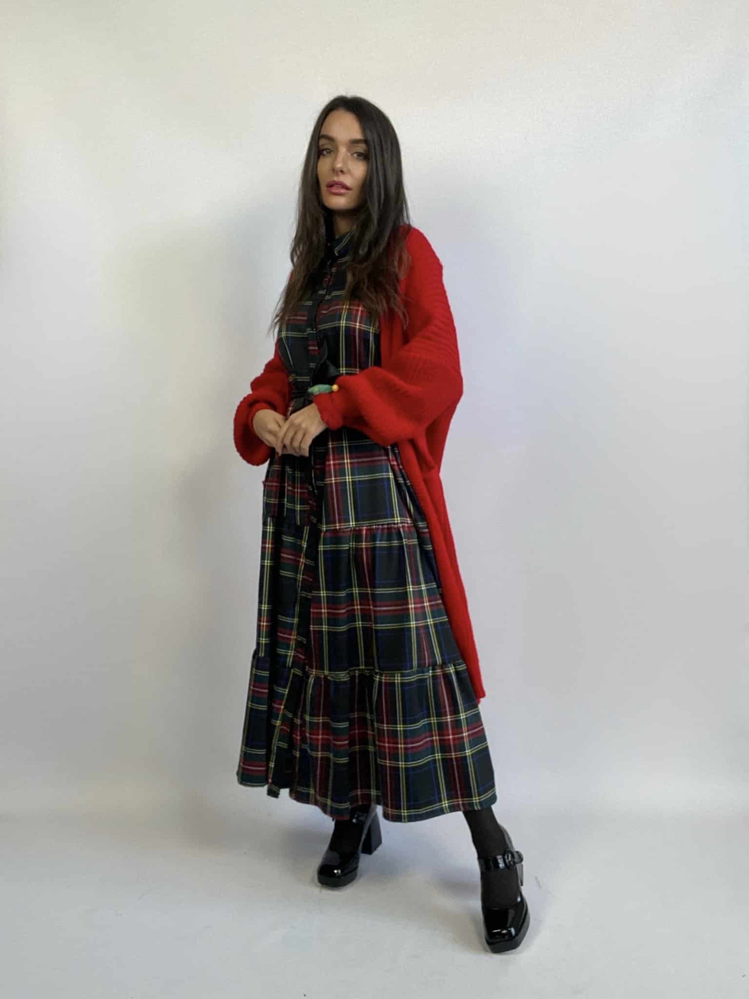 Maxi Cardigan Eva - Rosso