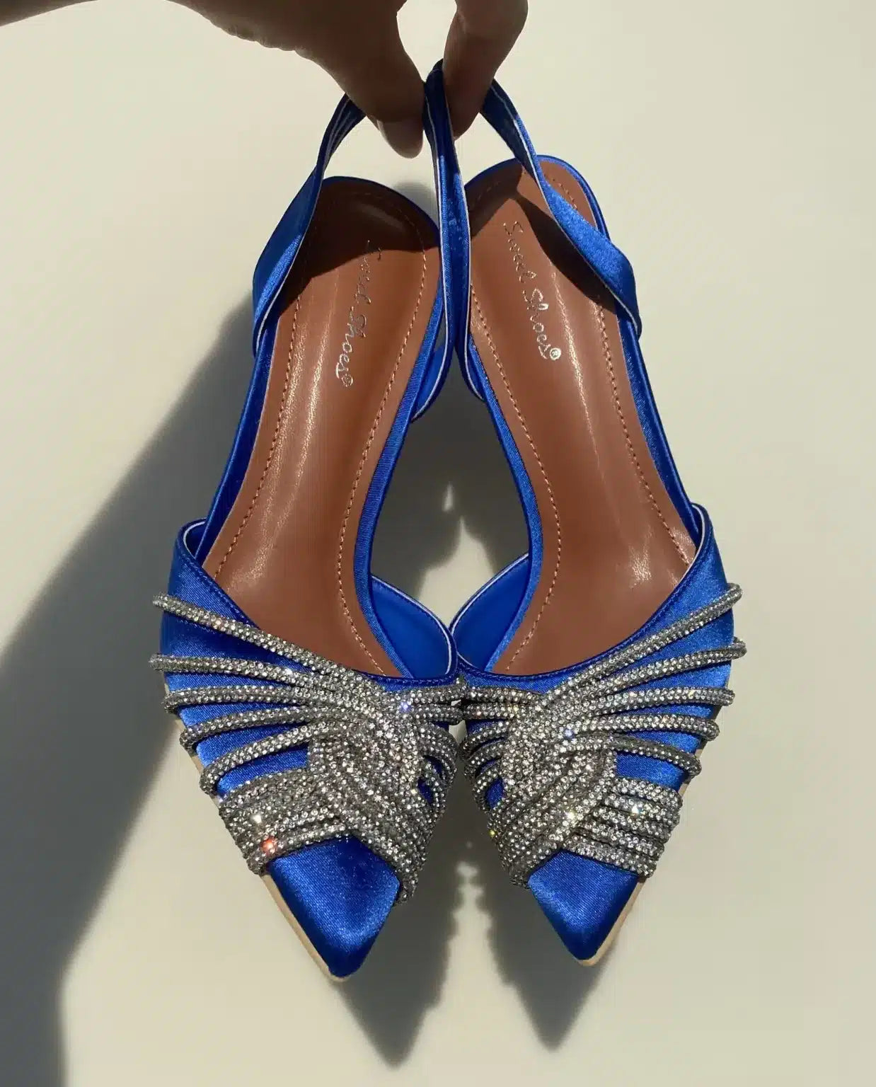 Slingback Glam Shine - Blu