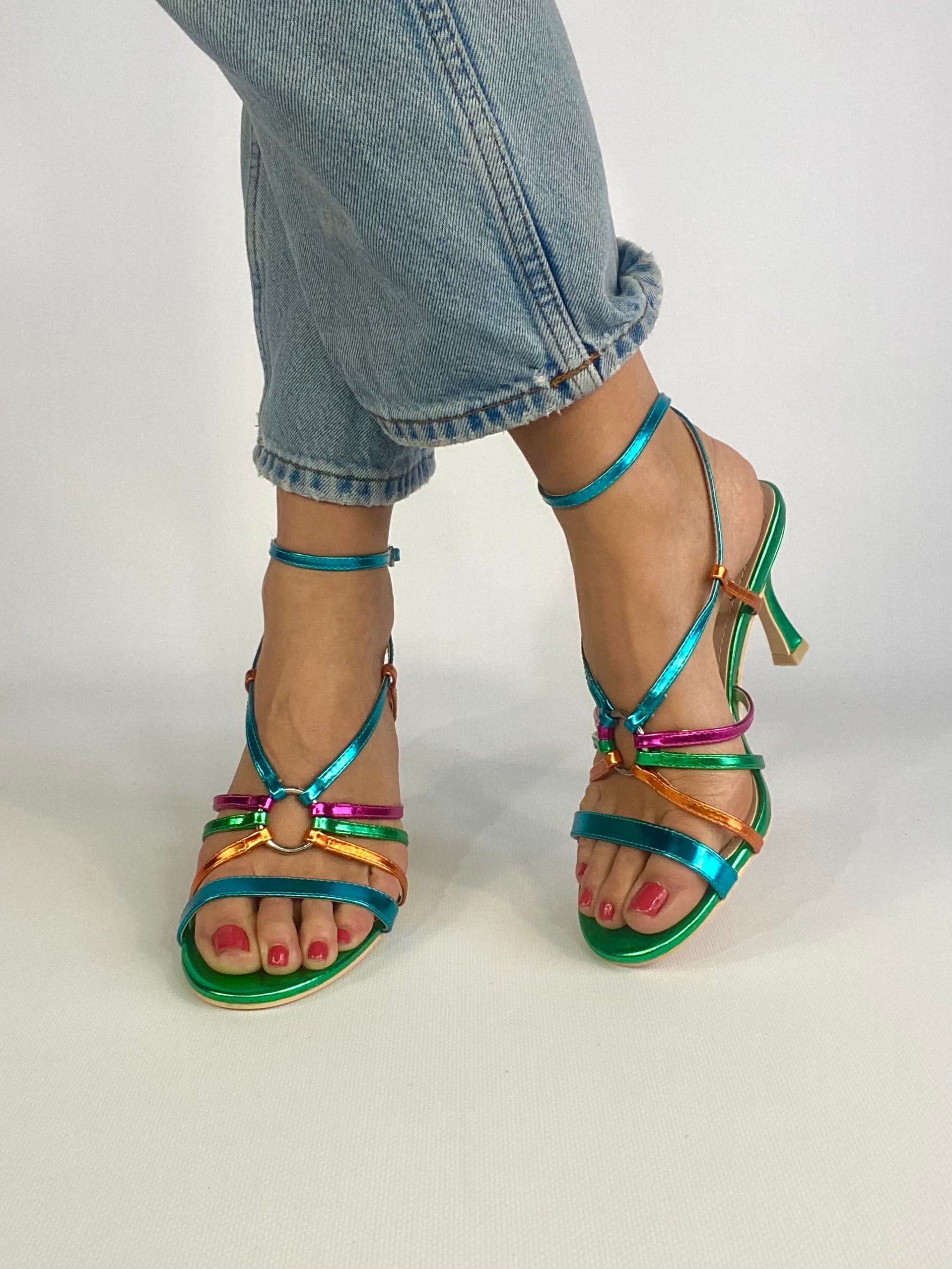 Sandali Ring - Multicolor / Verde.