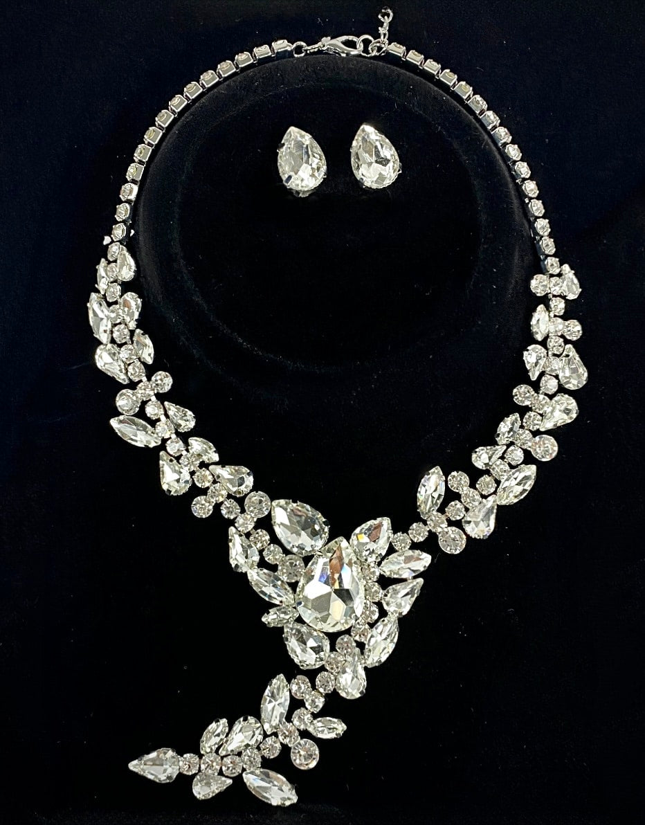 Set  Collana e Orecchini Crystal  - Argento.