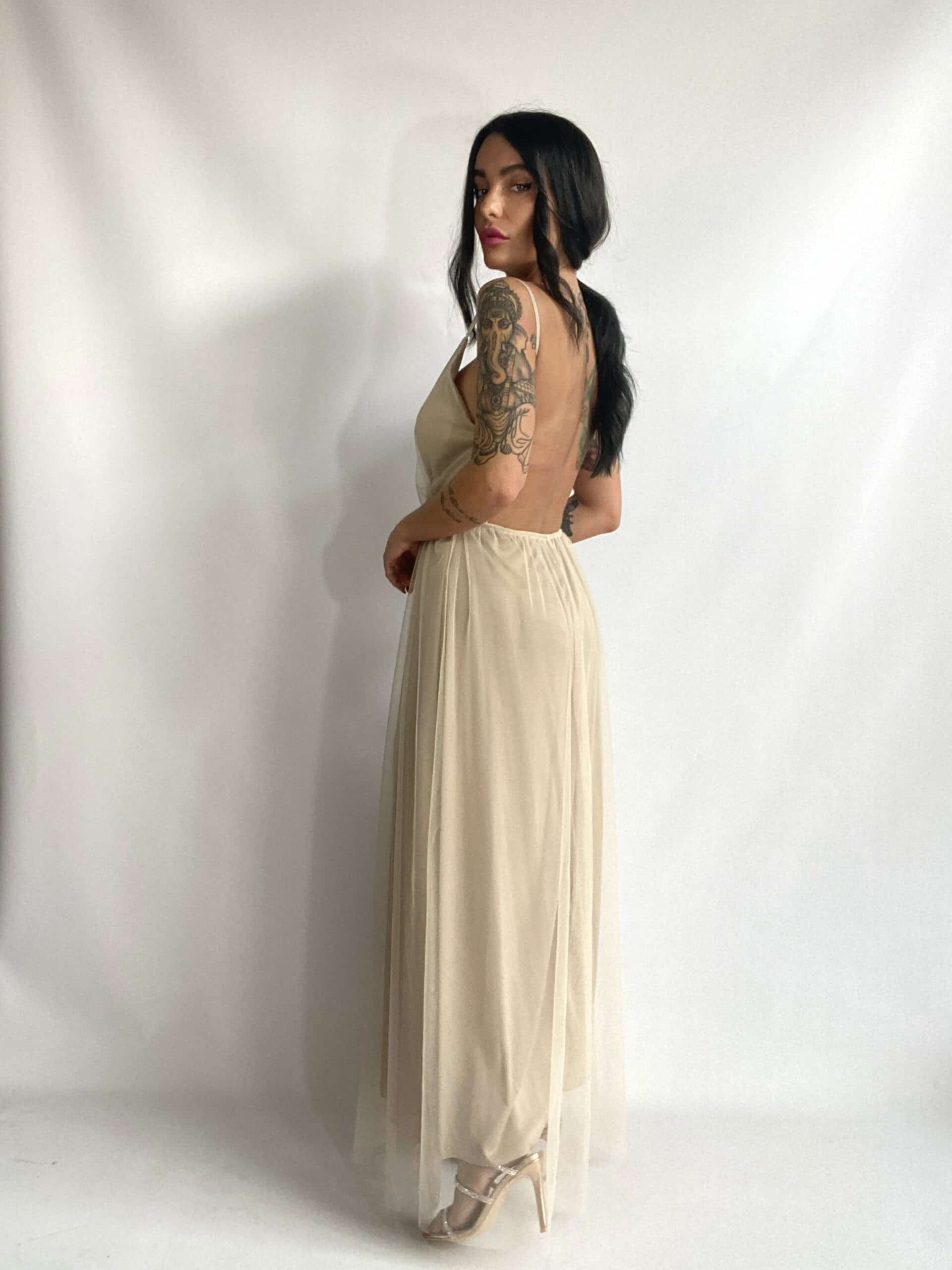 Maxi Dress Demoiselle - Champagne