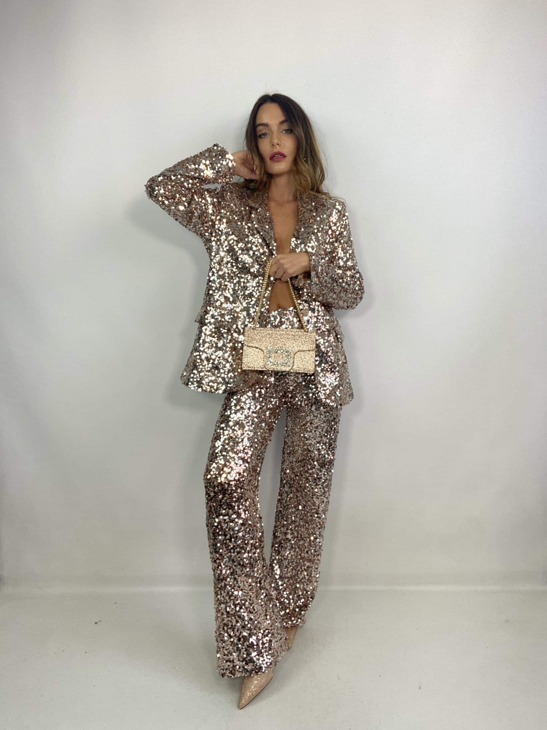 Blazer Paillettes - Bronzo