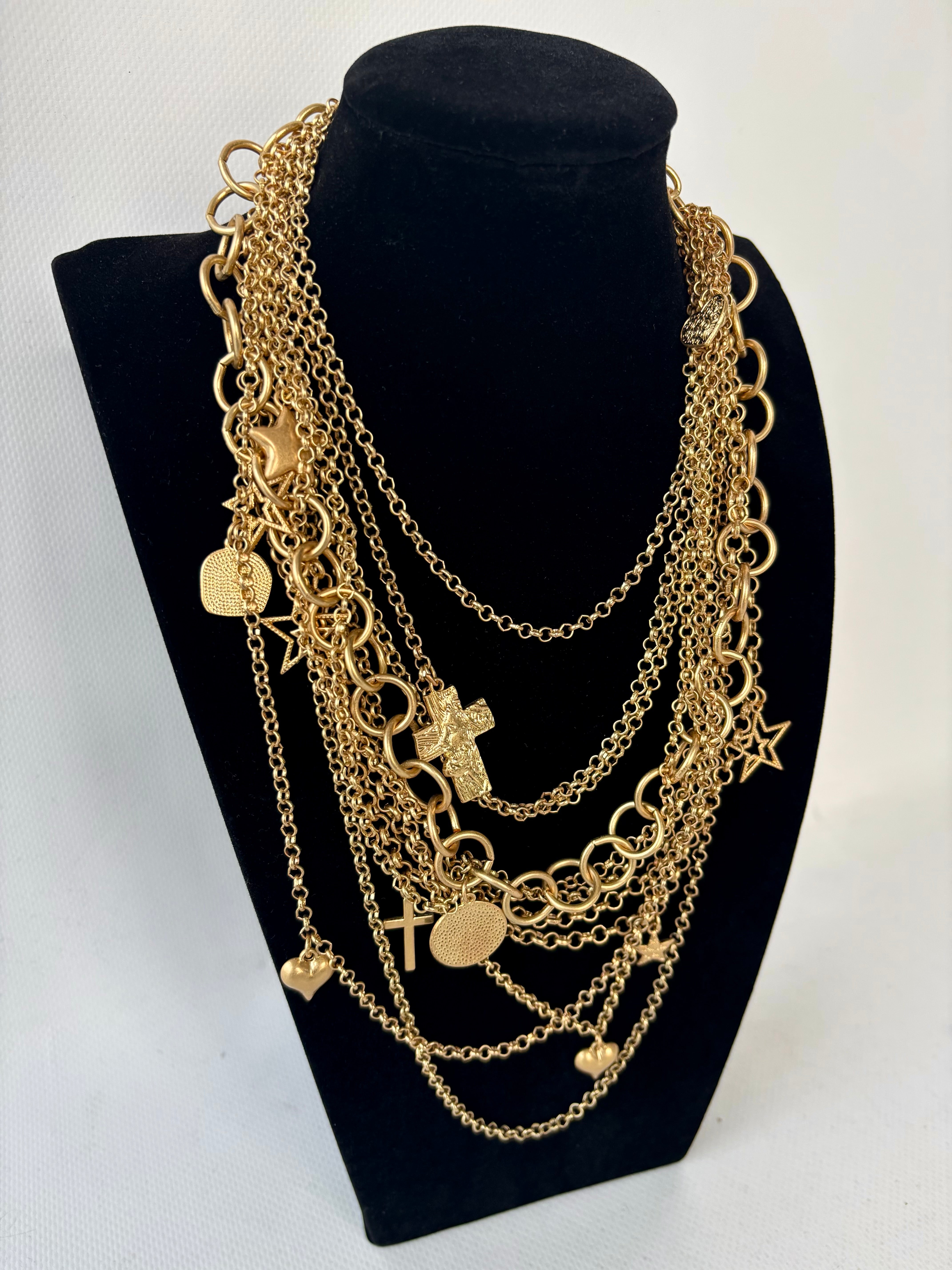 Collana Croci e Cuori - Oro
