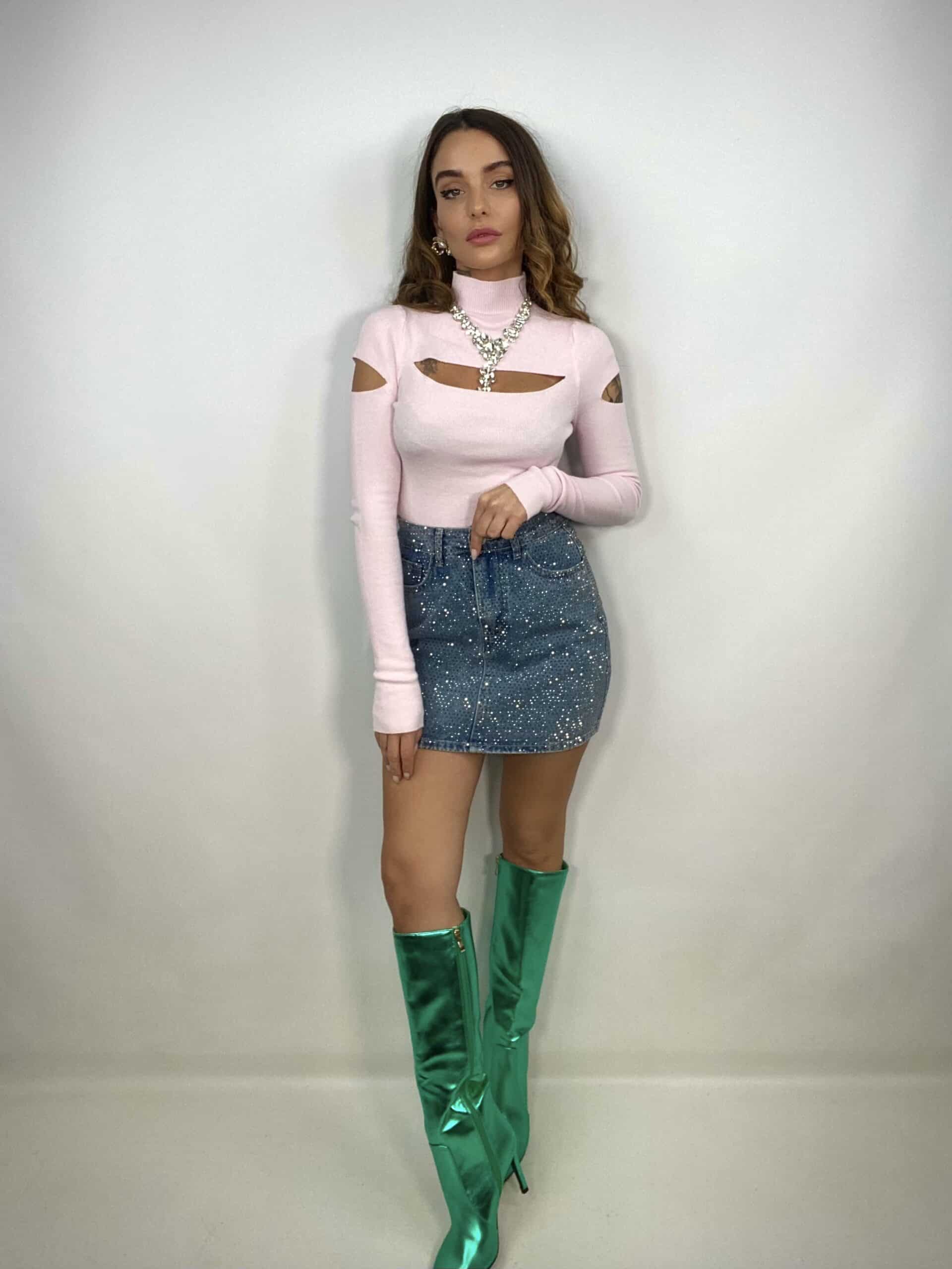 Maglia Crop con Cut Out - Tiffany