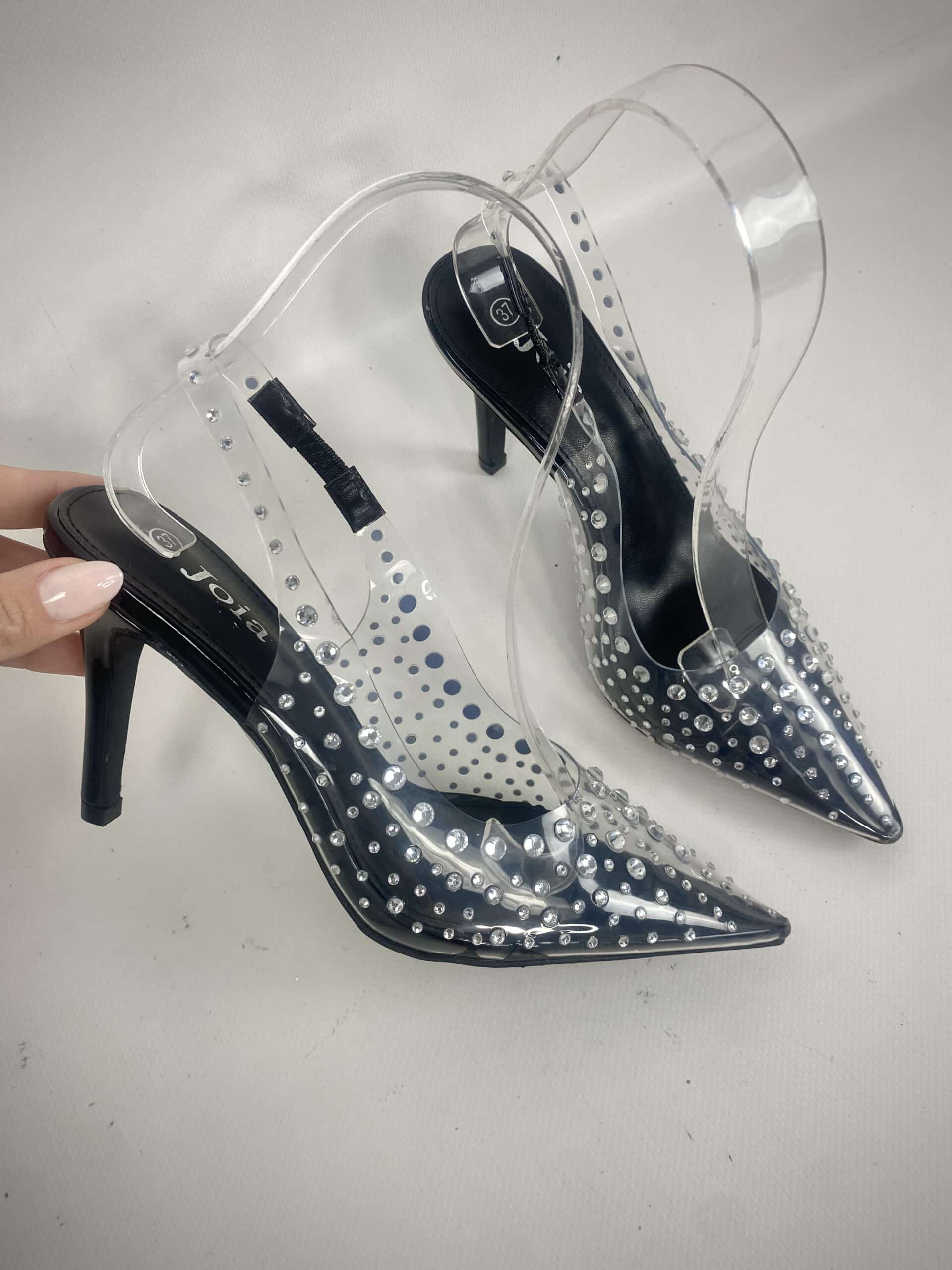 Slingback Crystal - Nero Diamond