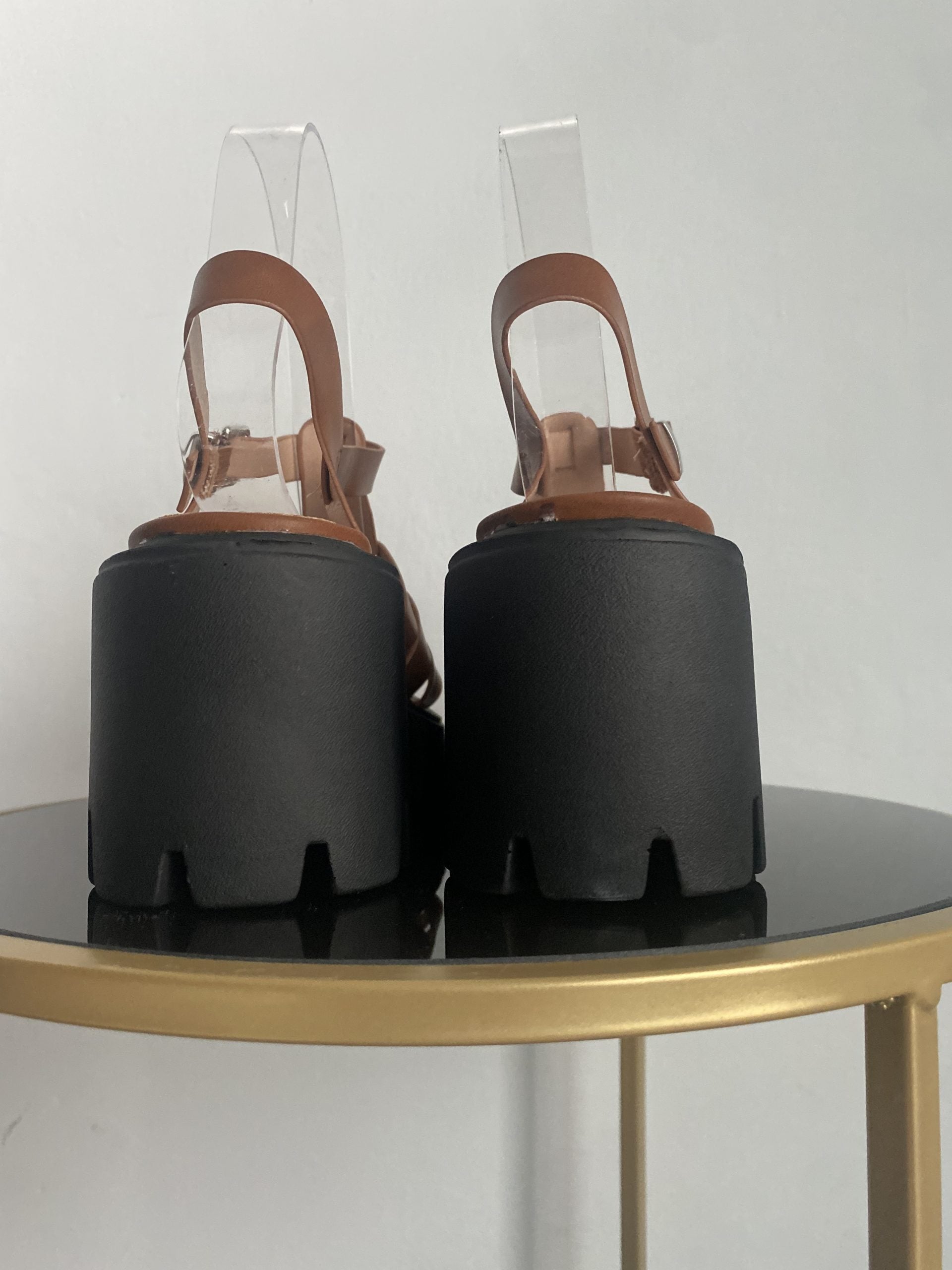 Sandali Gladiatore Platform Low - Cuoio
