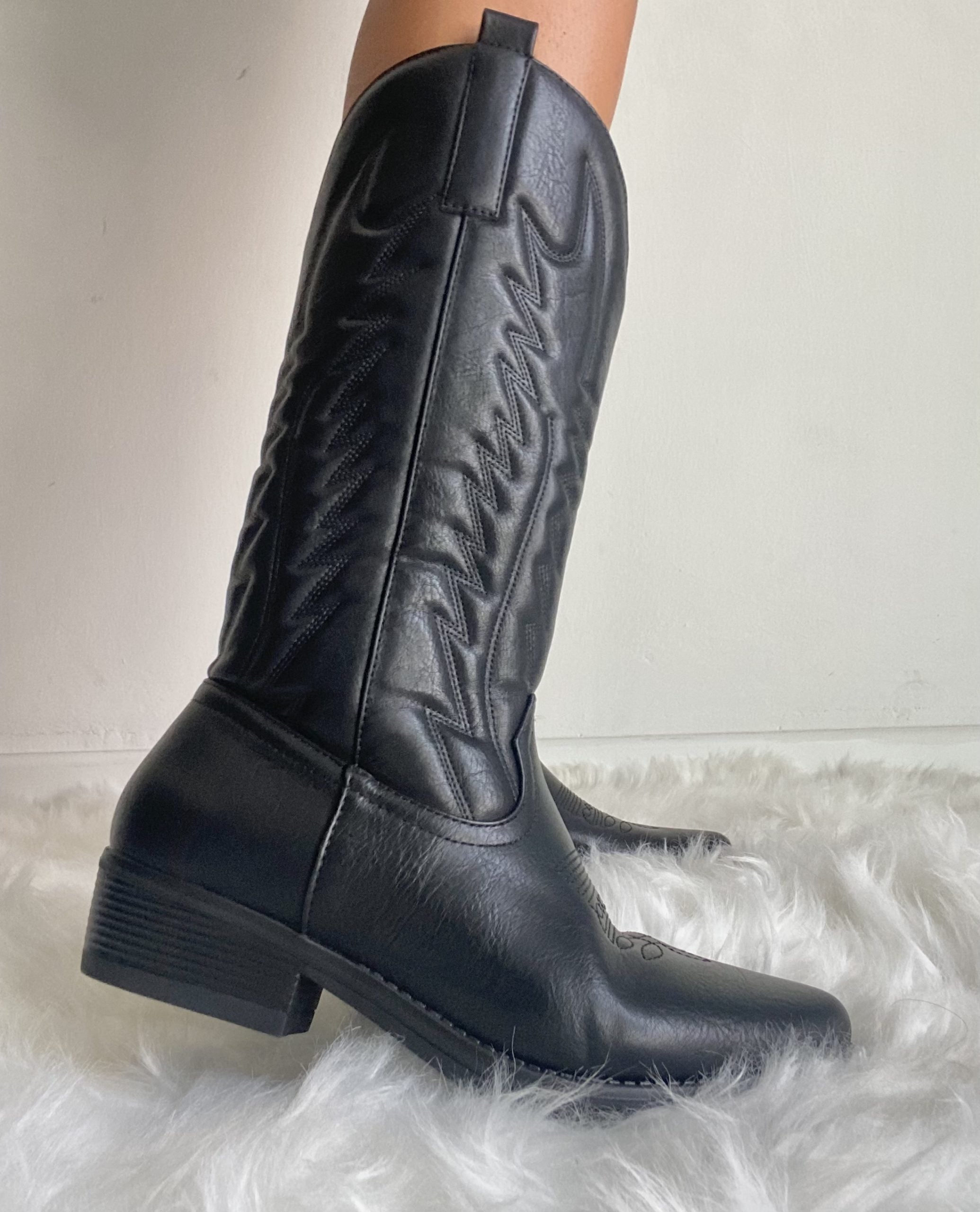 Texano Ecopelle Medio - Nero