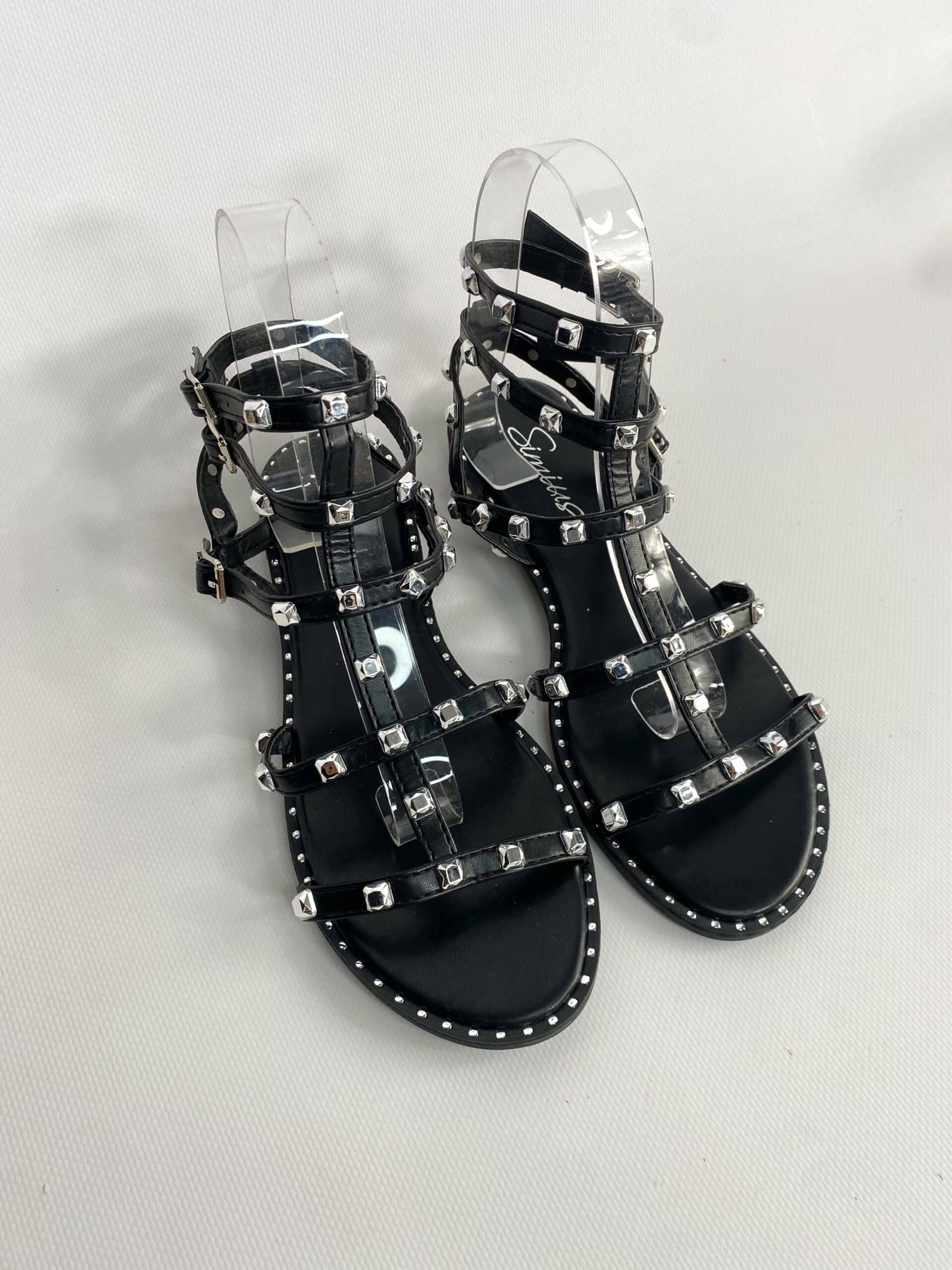 Sandali Studs Flat con Borchie - Nero