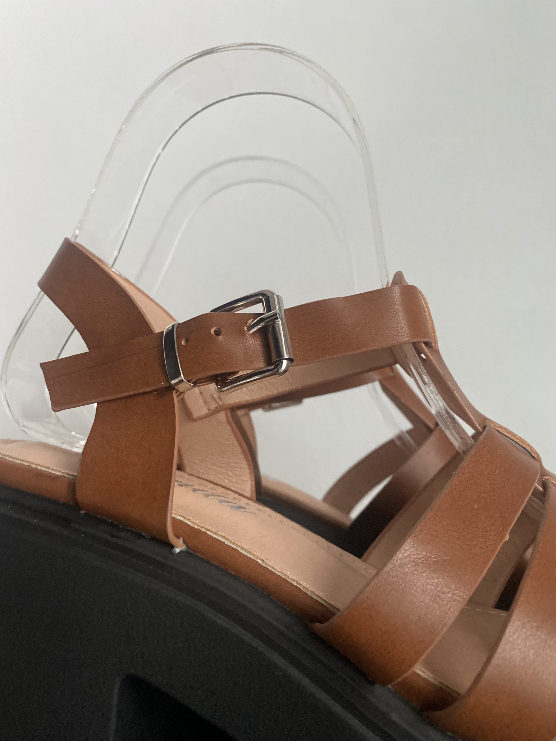 Sandali Gladiatore Platform Low - Cuoio