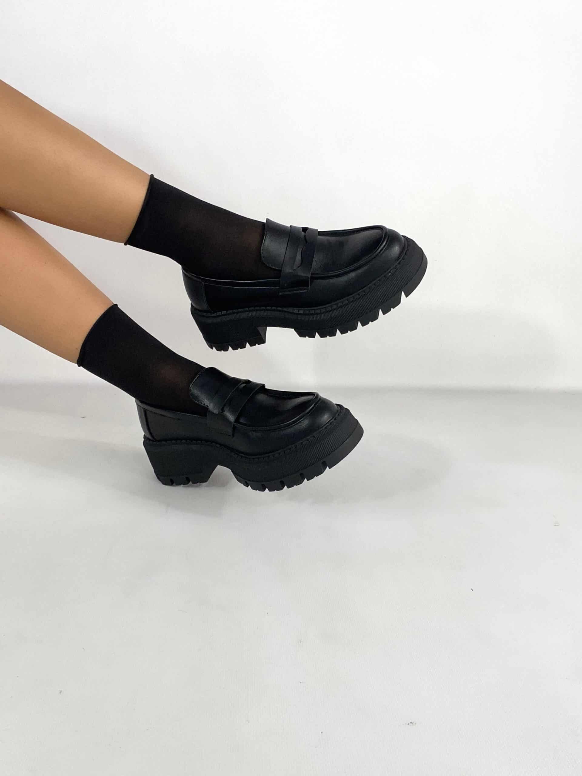 Mocassino Minimal Platform  - Nero