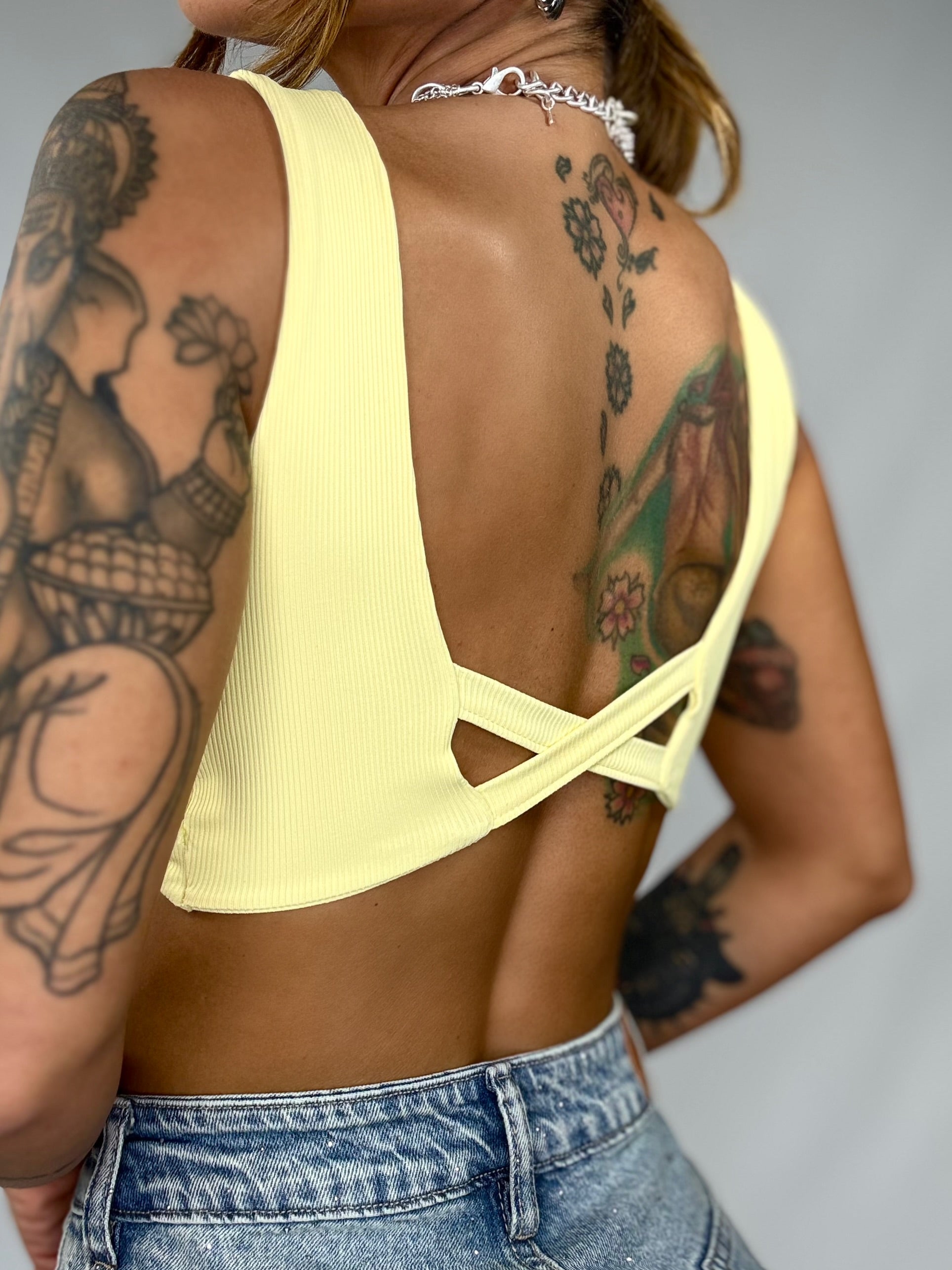 Top Sporty Incrocio - Giallo