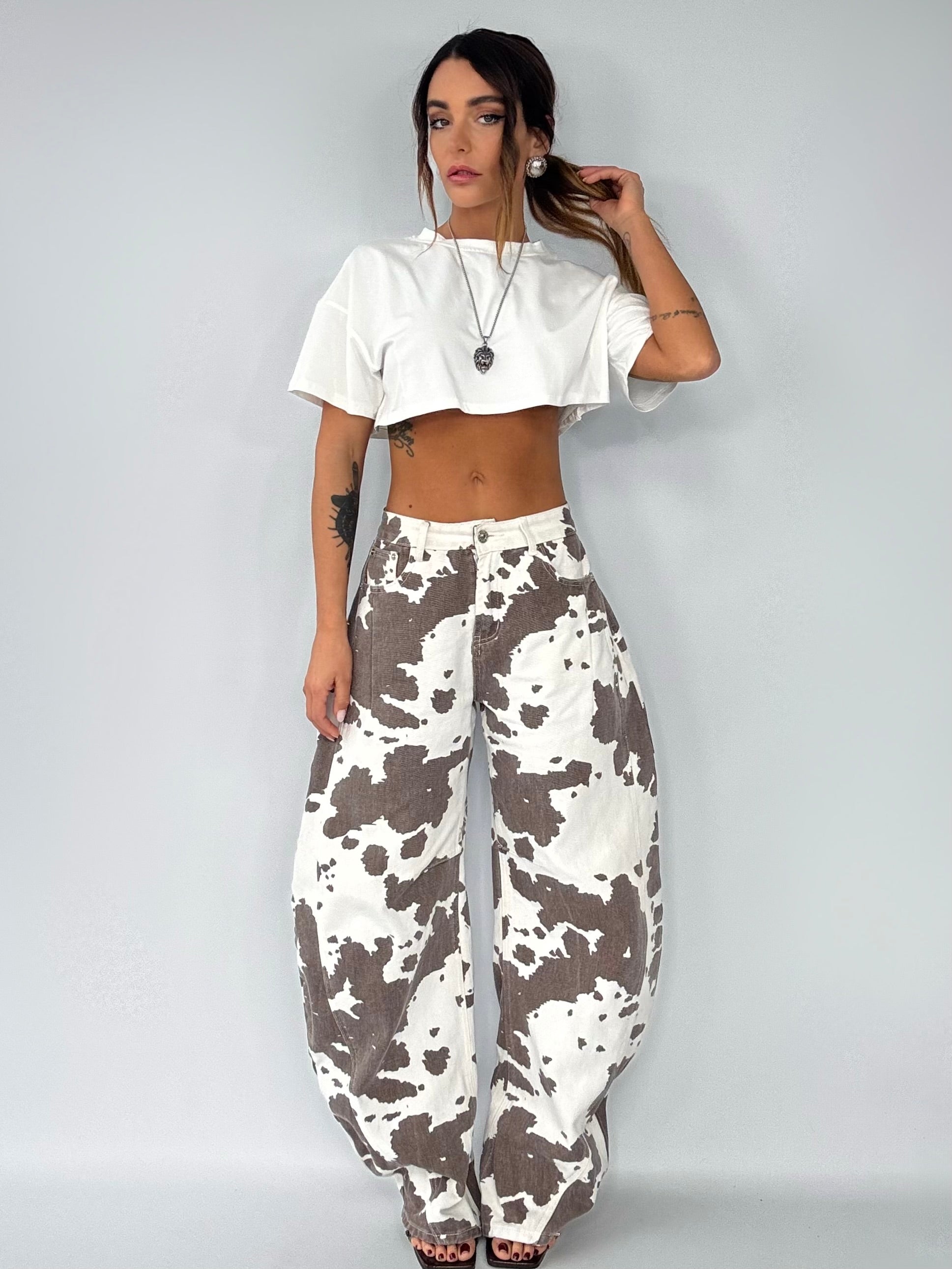T-shirt Super Crop - Bianco