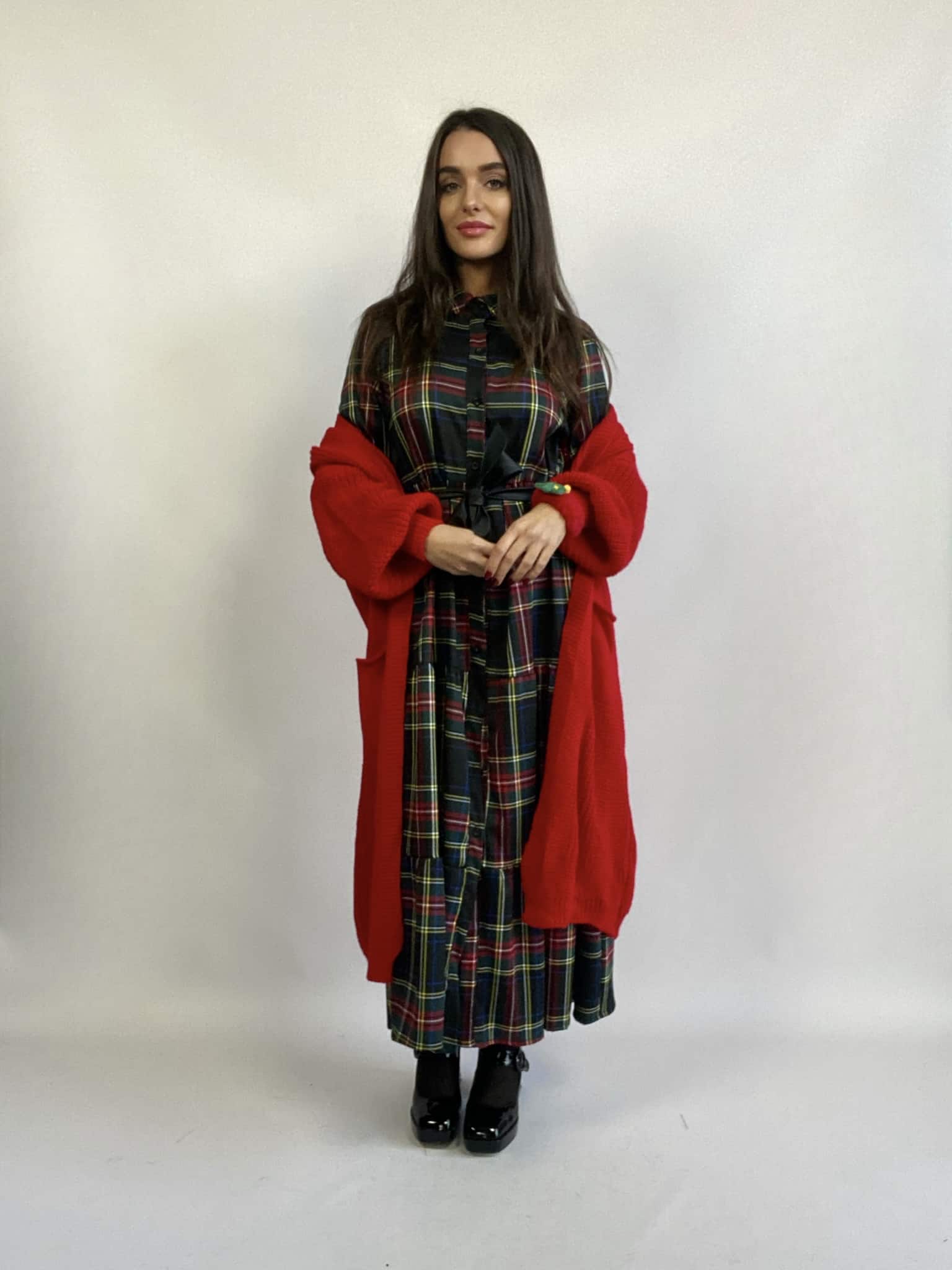 Maxi Cardigan Eva - Rosso