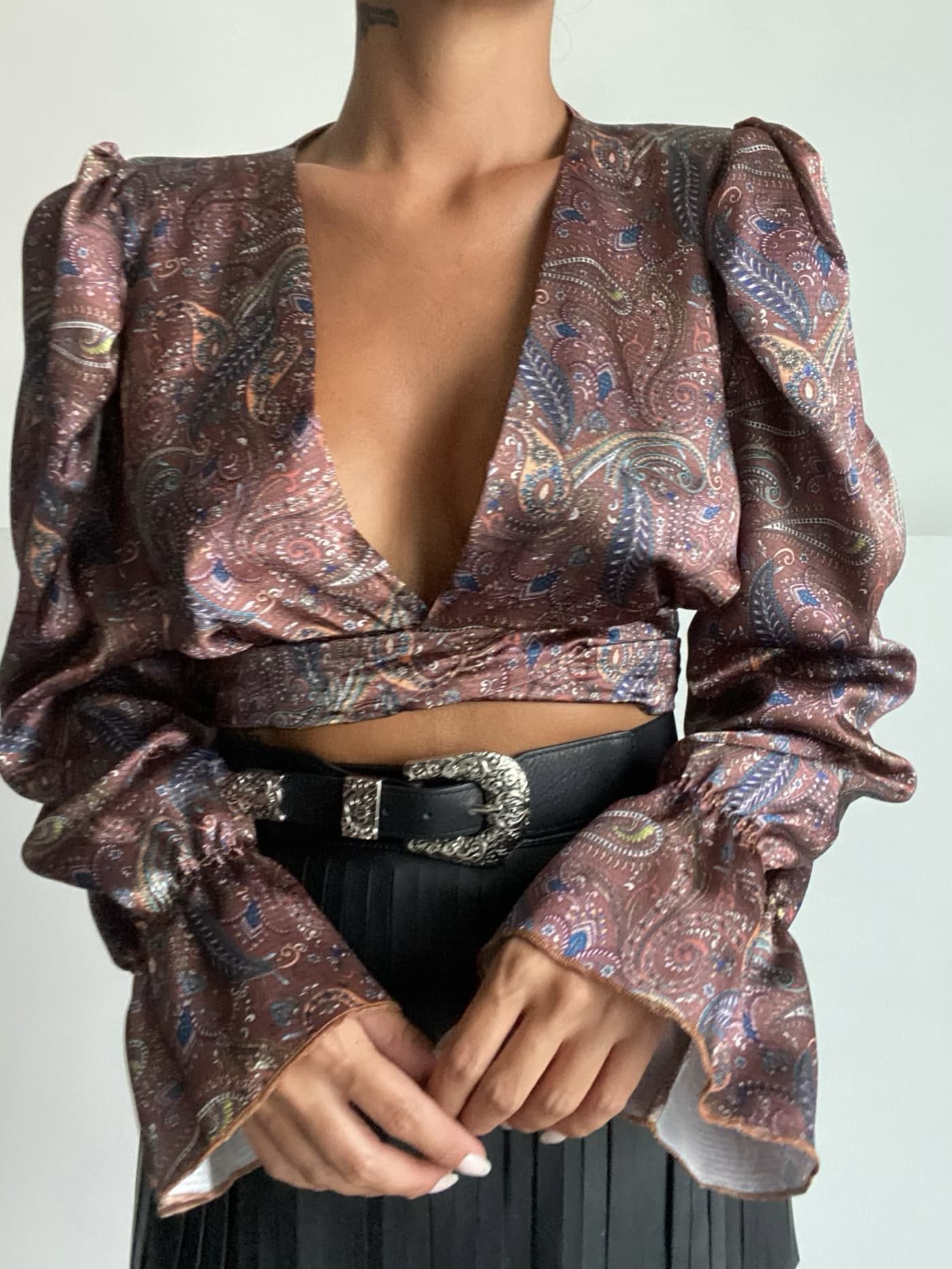 Top Paisley - Marrone