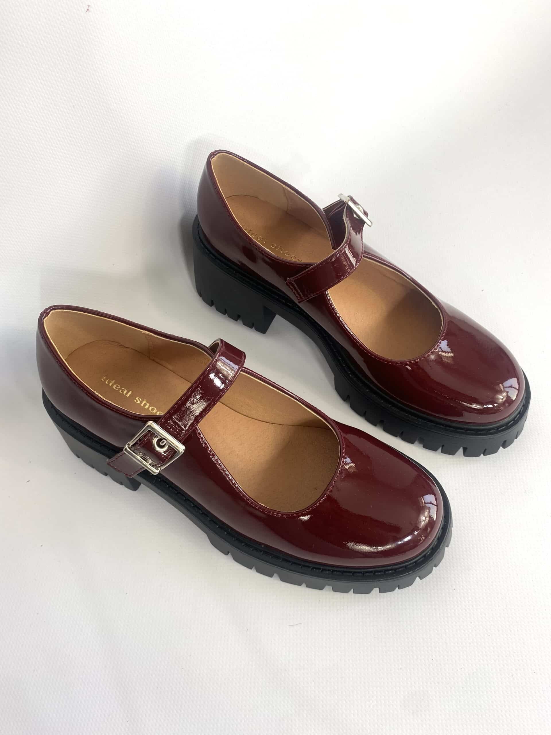Beb? Platform con Cinturno - Vernice Bordeaux