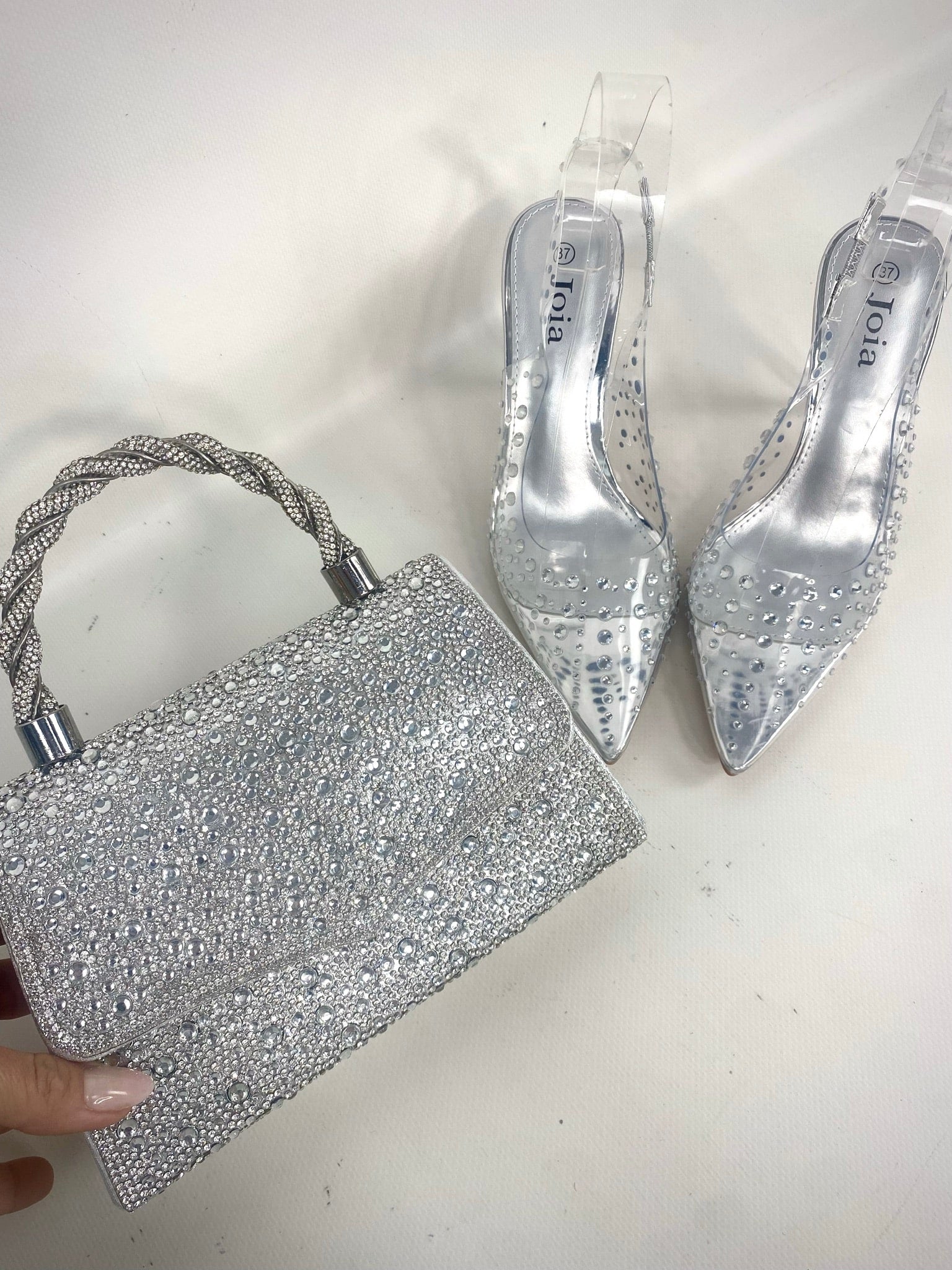 Slingback Crystal -  Argento Diamond
