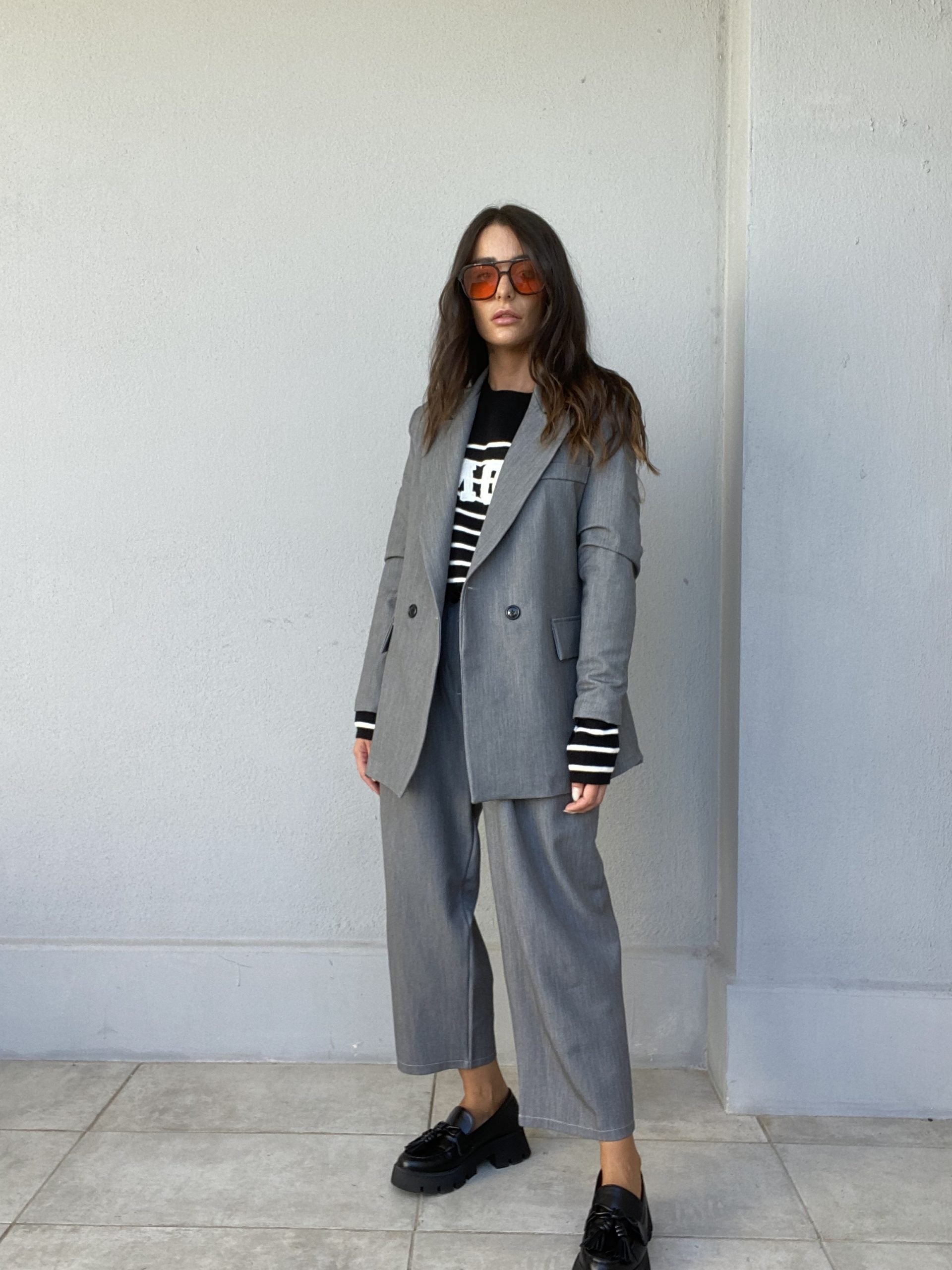 Pantaloni Completo Pinces - Grigio Scuro