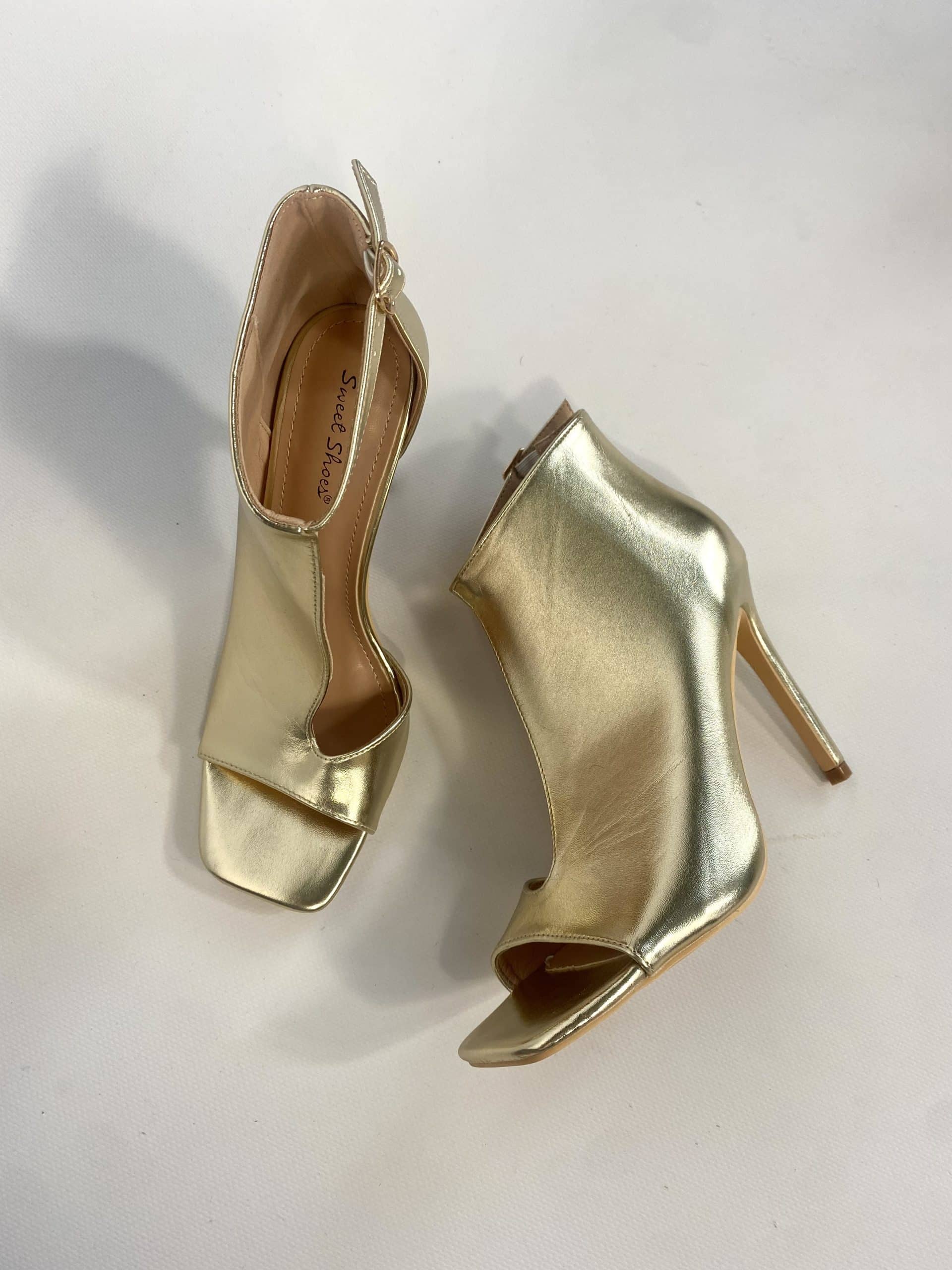 Tronchetto cut out spuntato - Simil Pelle Oro Opaco