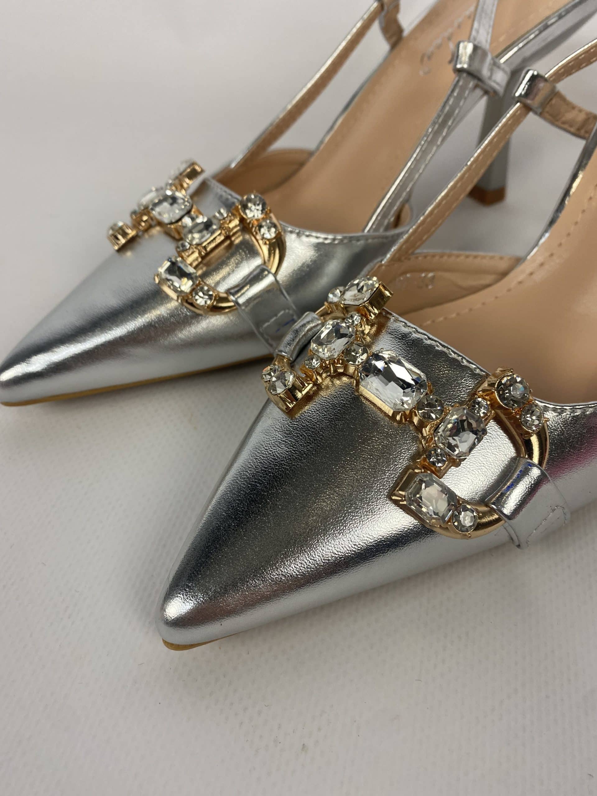 Slingback Morsetto Gioiello - Argento