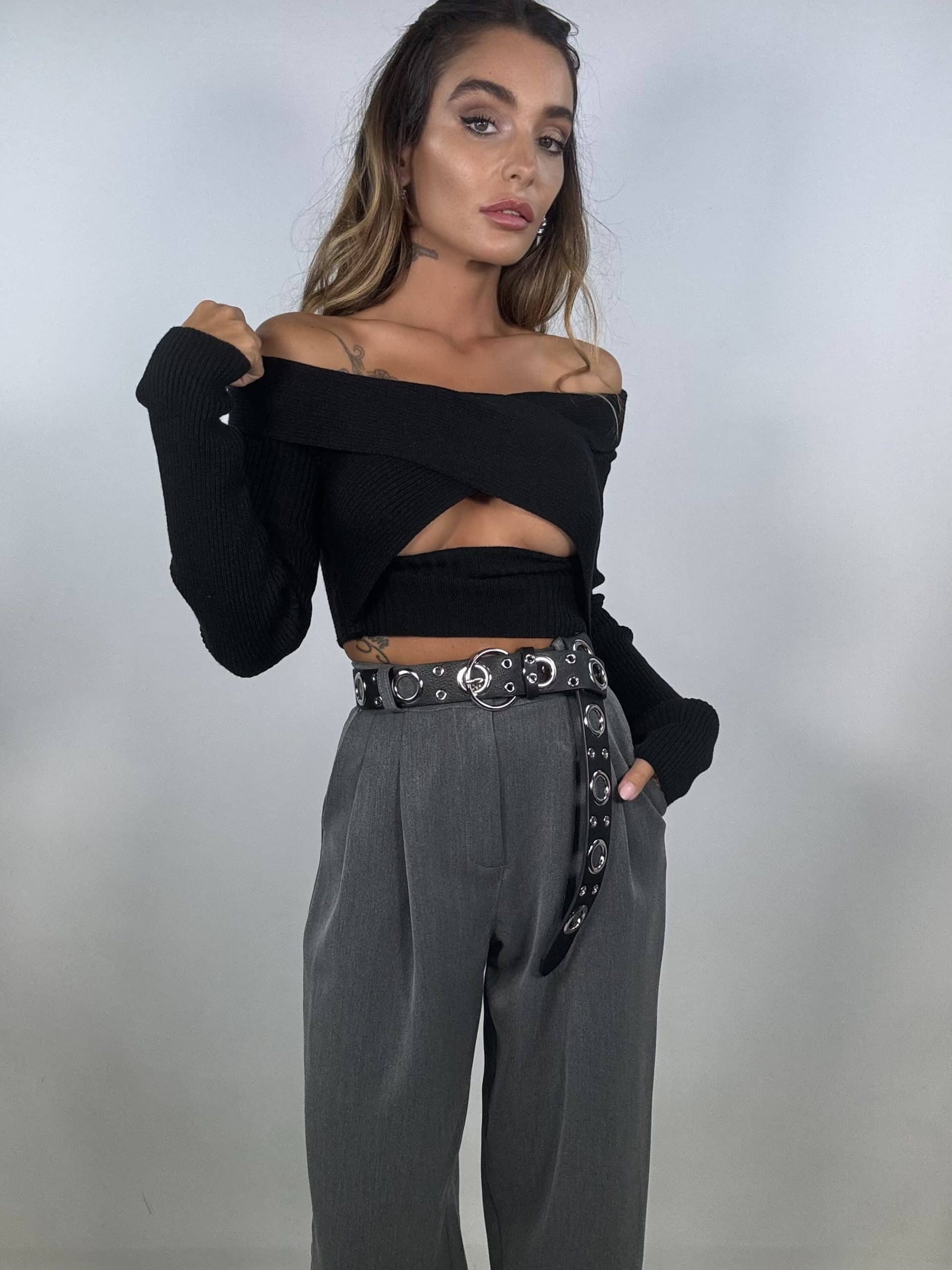 Pantaloni Doppia Pinces - Grigio