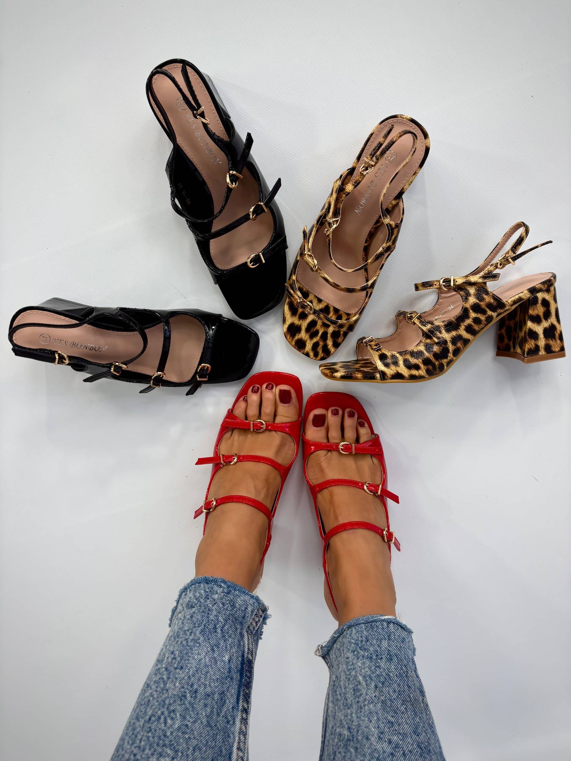 Sandali Bebe Tre Cinturini - Leopardo