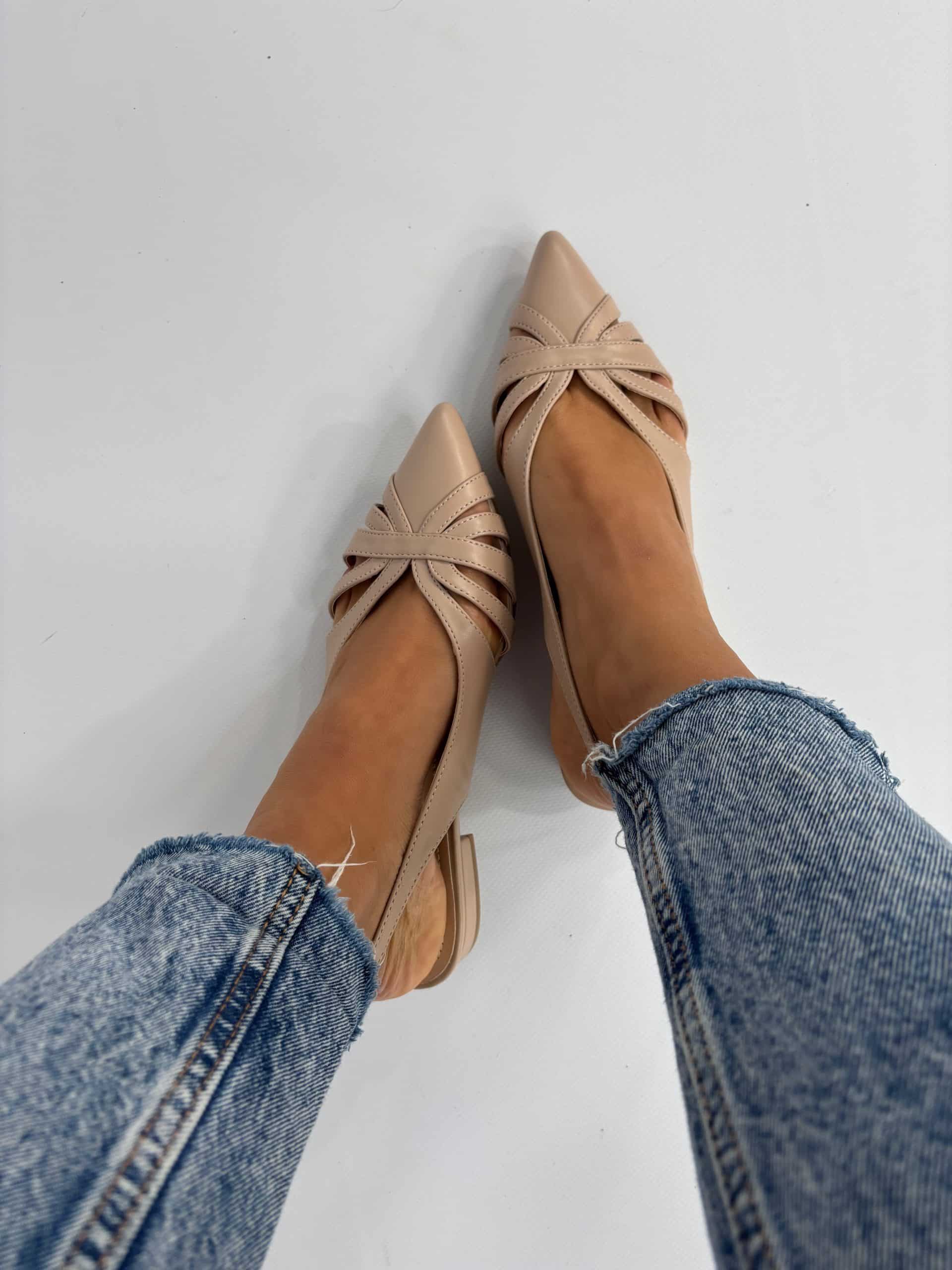 Slingback Silla Baby Flat - Nude