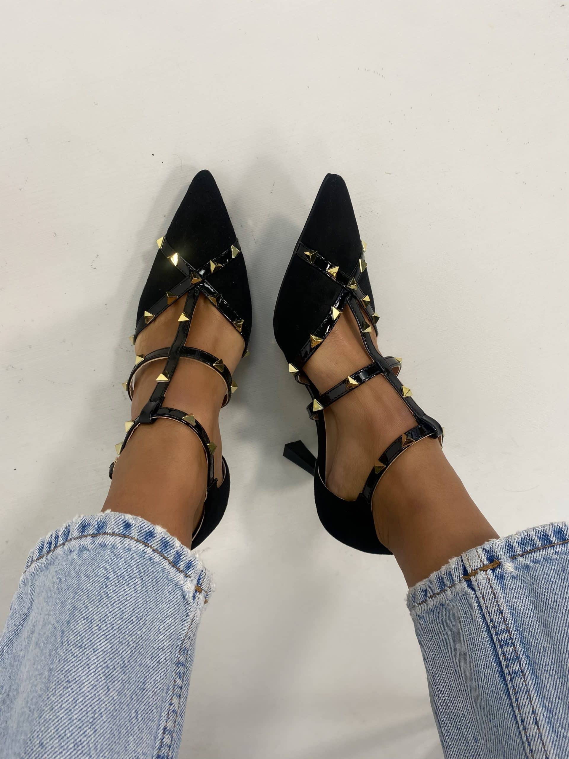 Décolleté Studs con Borchie - Nero