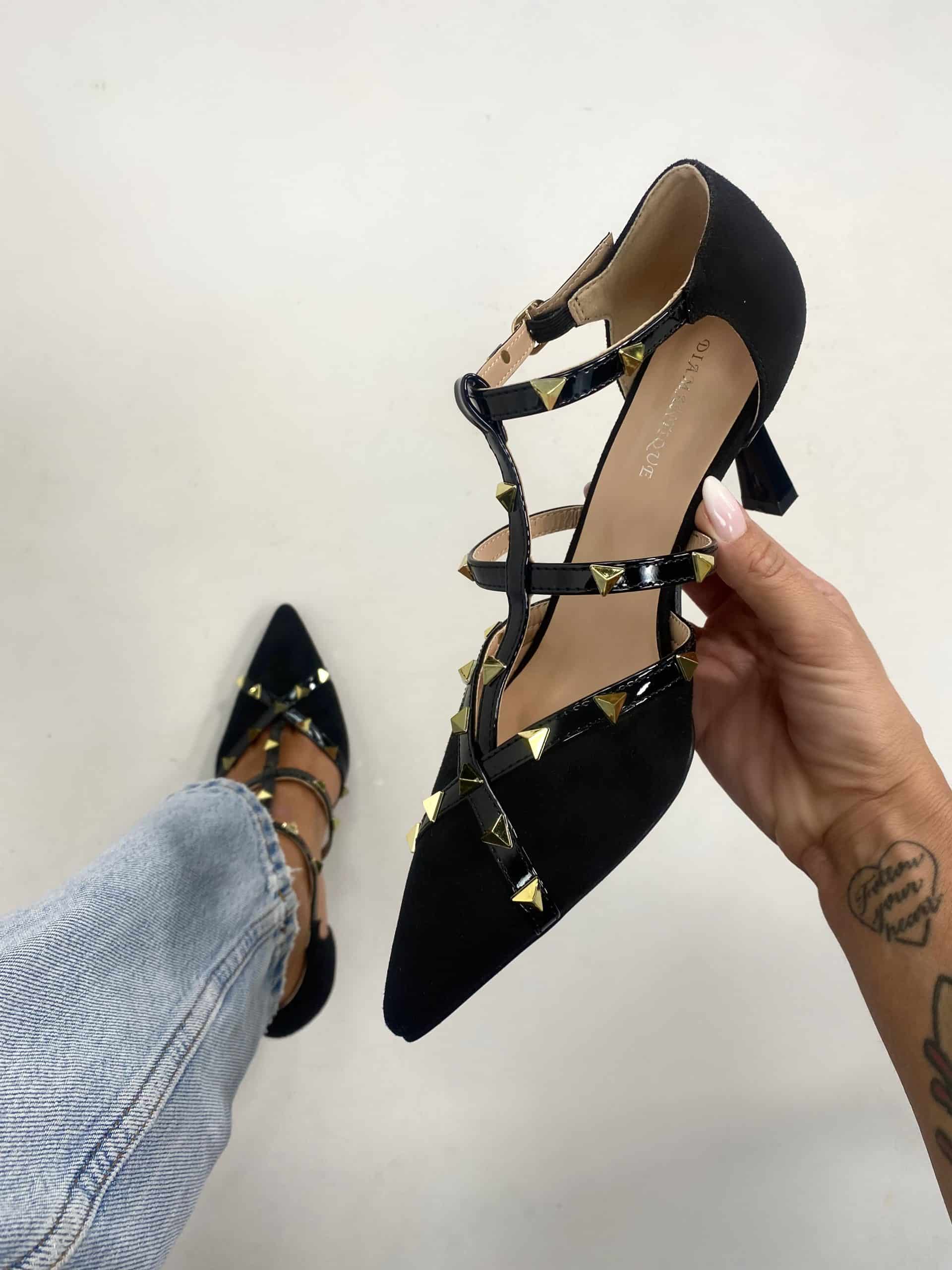 Décolleté Studs con Borchie - Nero