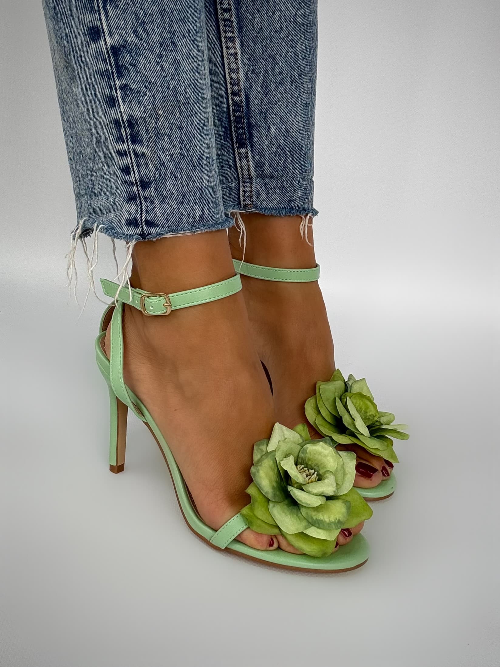 Sandali Flowers - Verde Menta